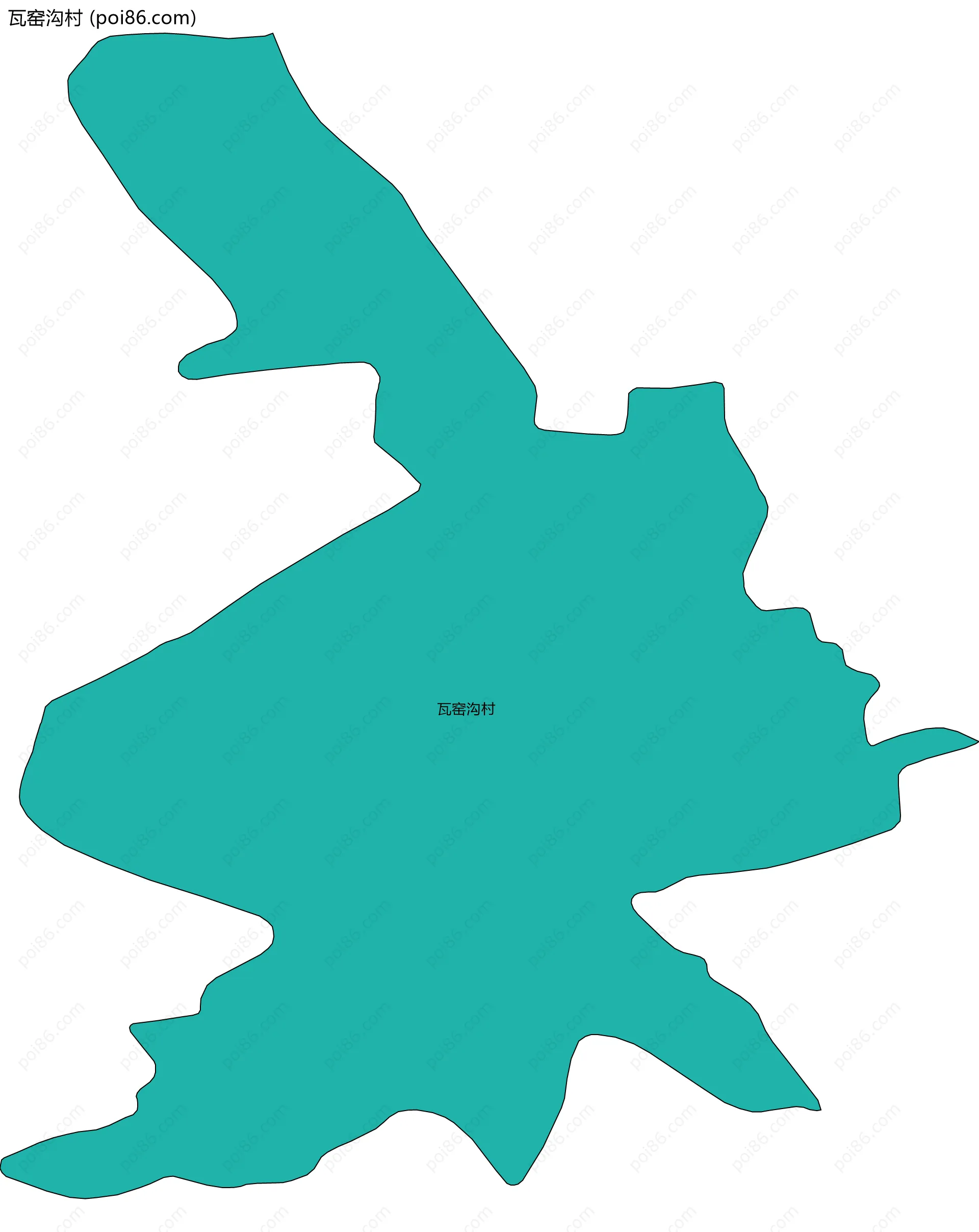 瓦窑沟村边界地图