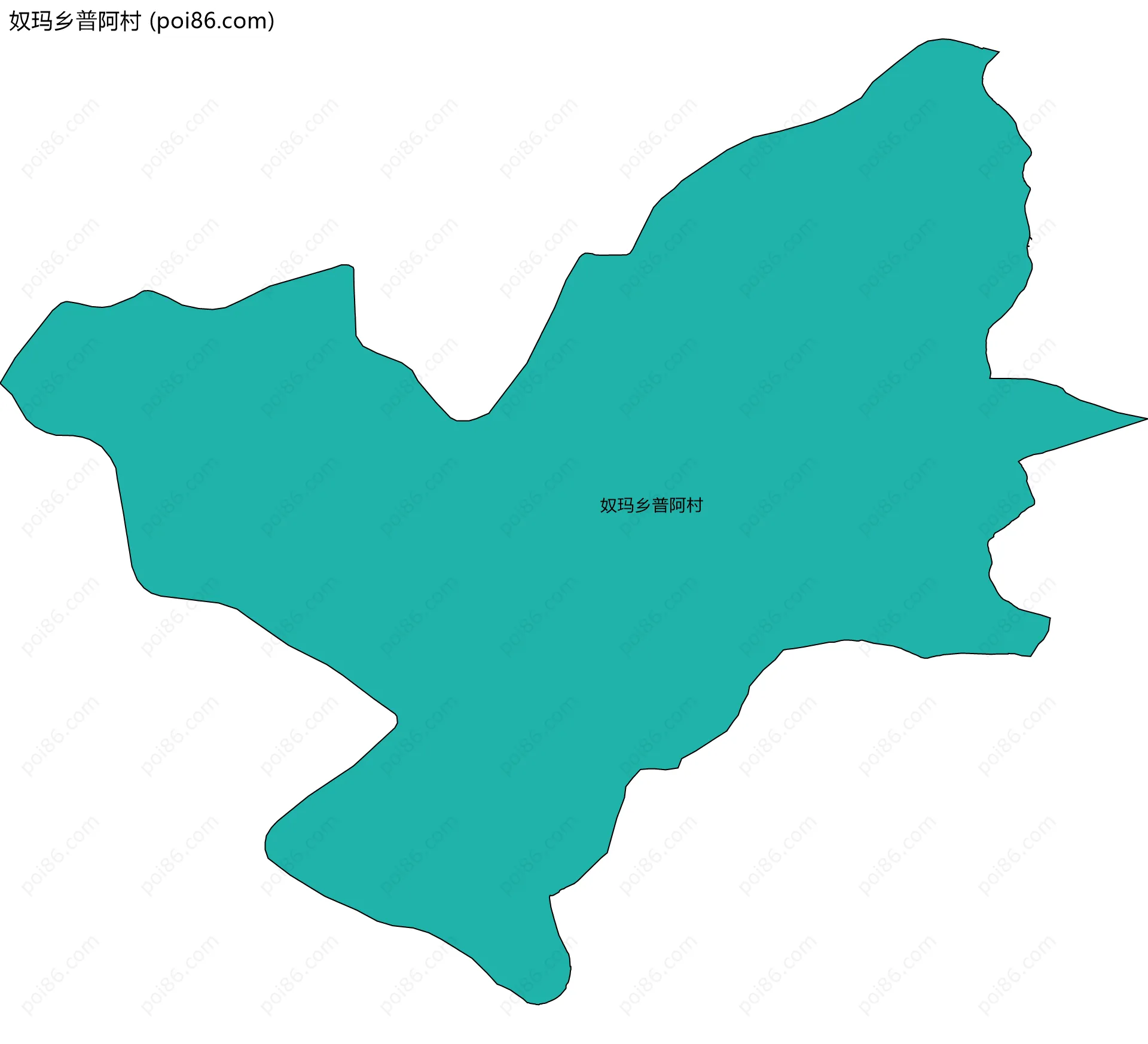 奴玛乡普阿村边界地图