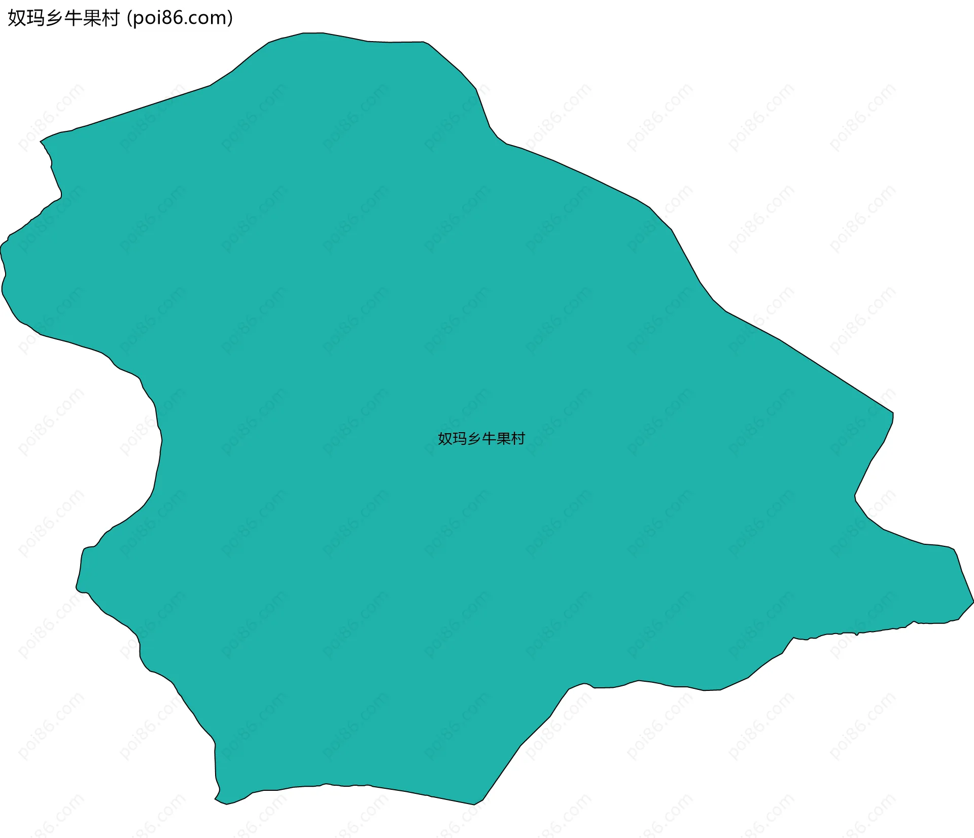 奴玛乡牛果村边界地图