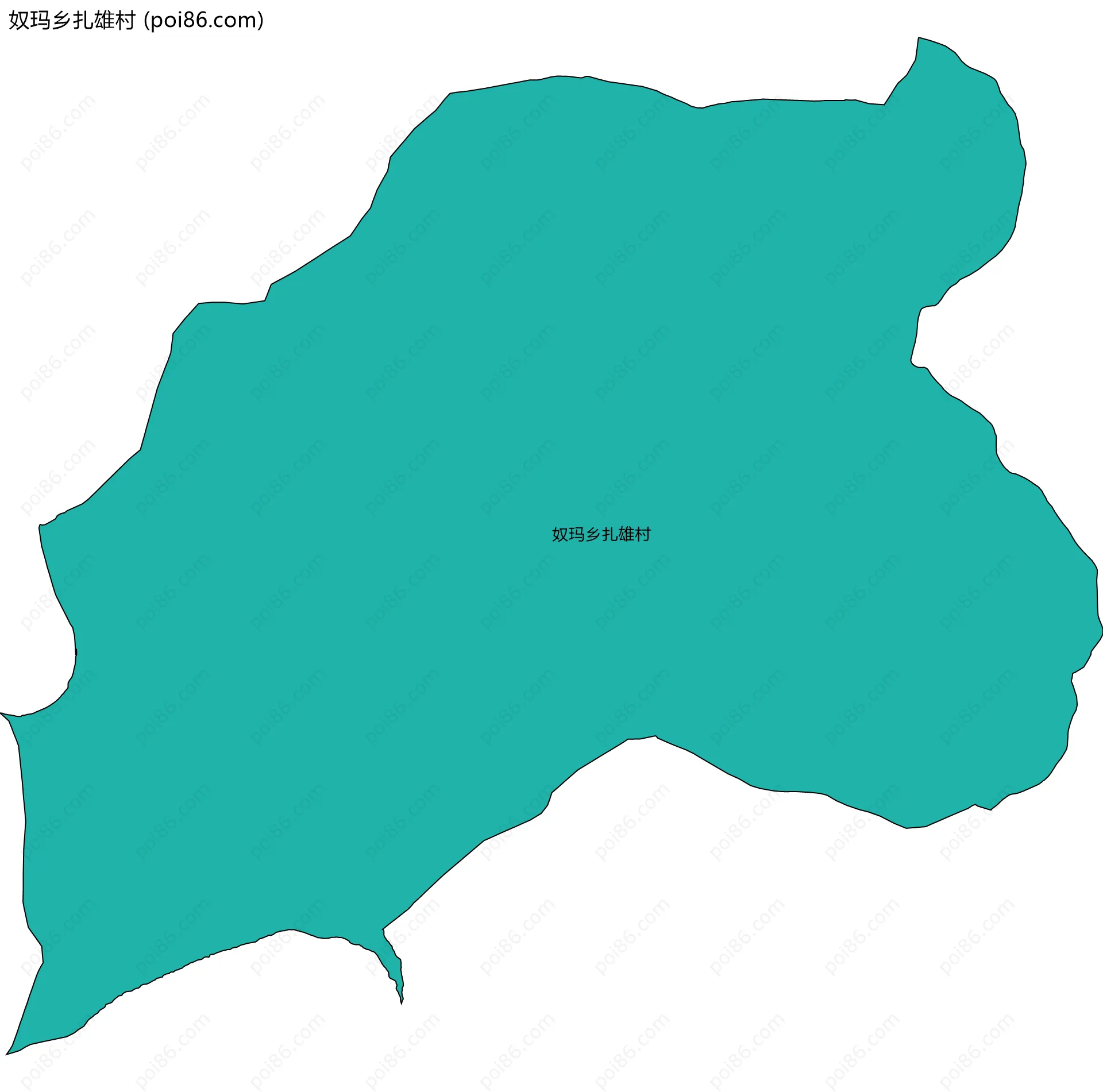 奴玛乡扎雄村边界地图