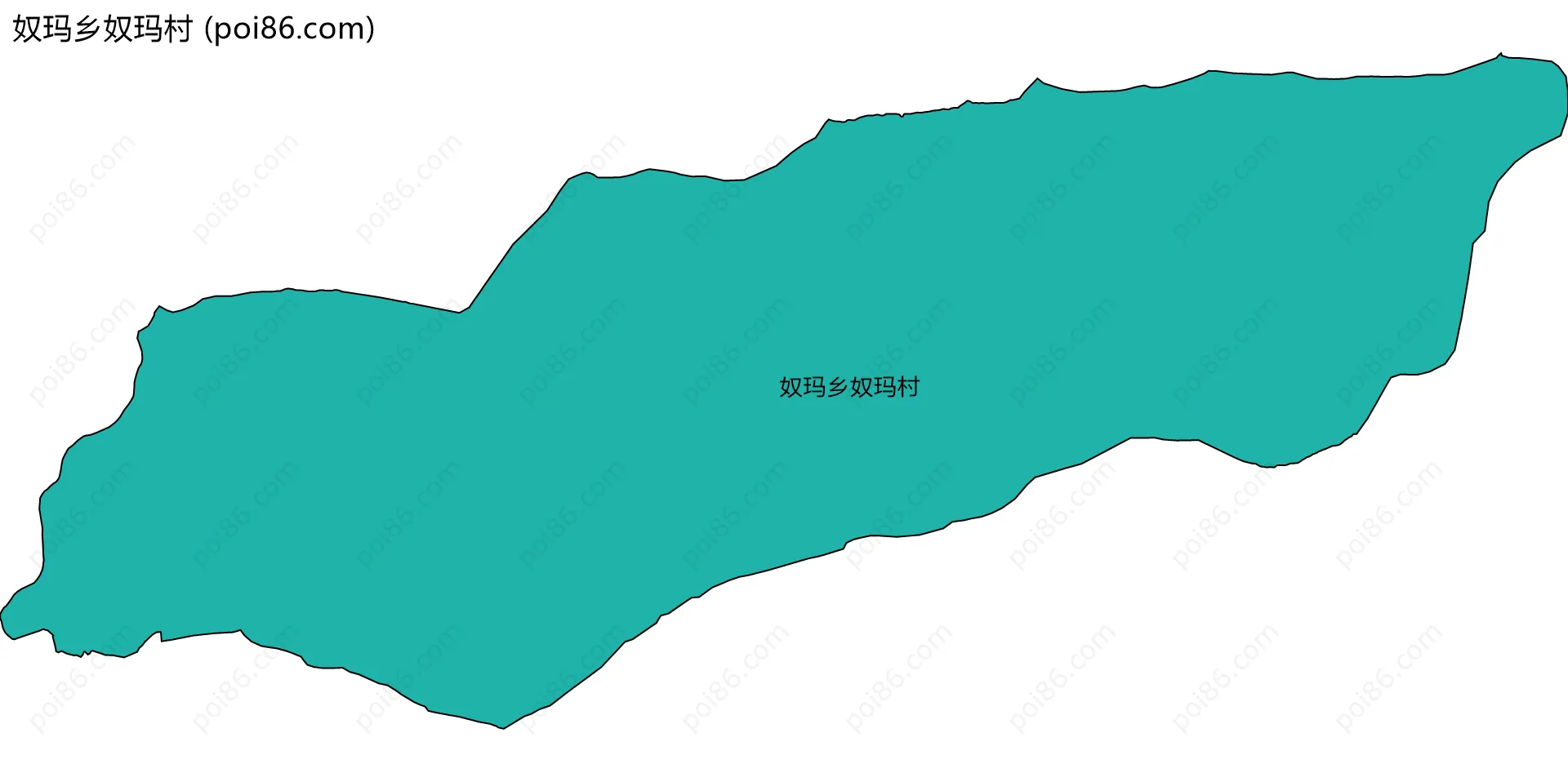 奴玛乡奴玛村边界地图