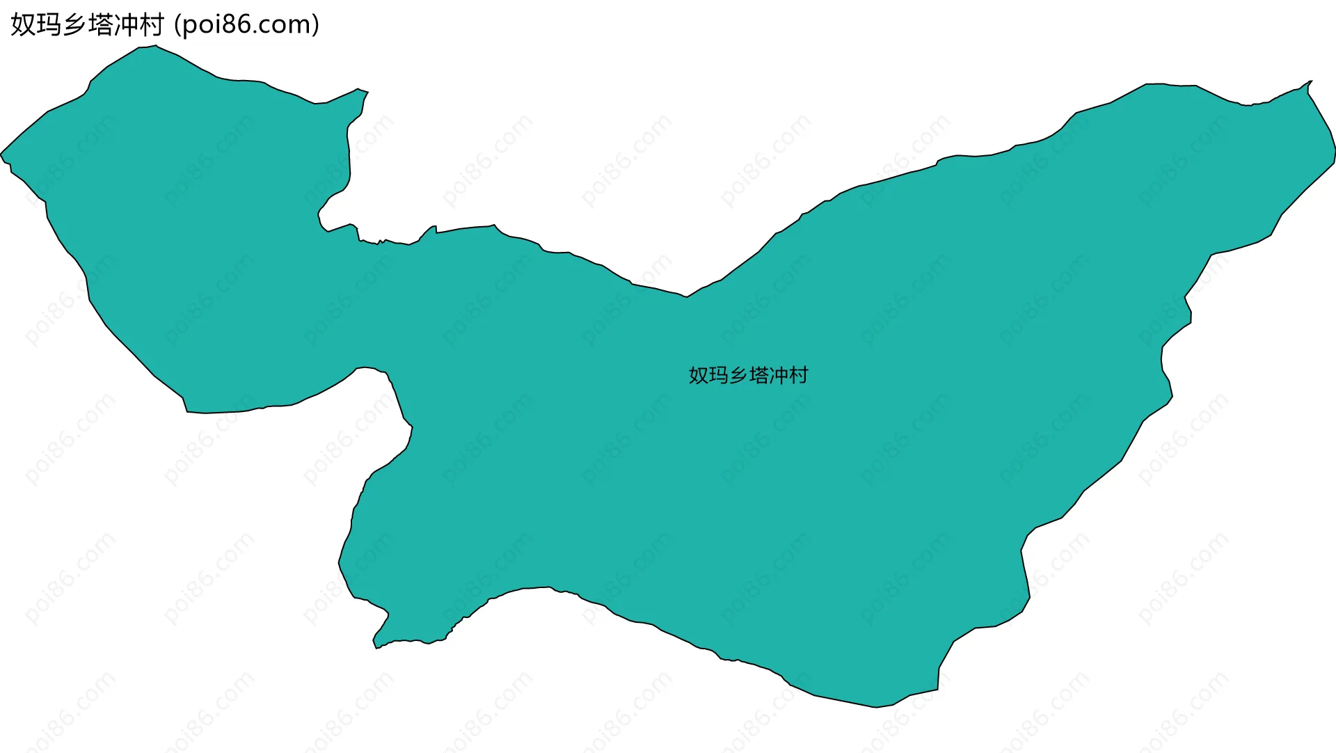 奴玛乡塔冲村边界地图