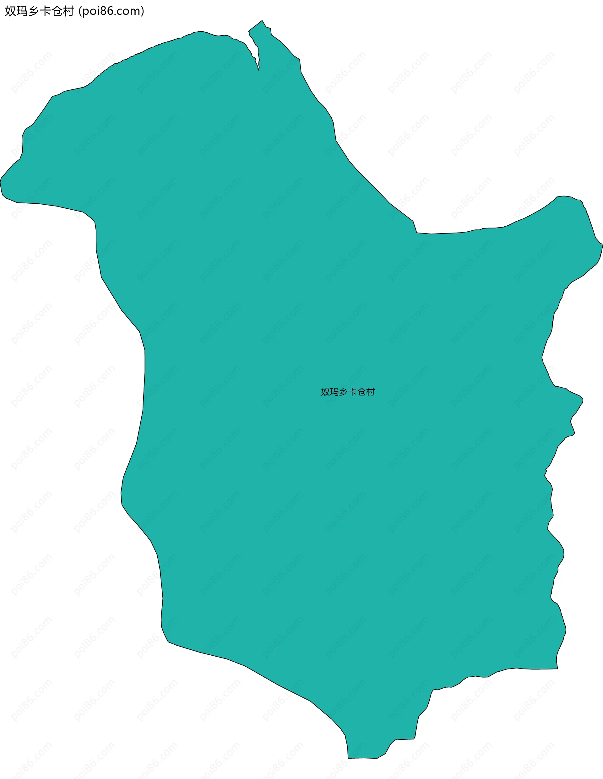奴玛乡卡仓村边界地图