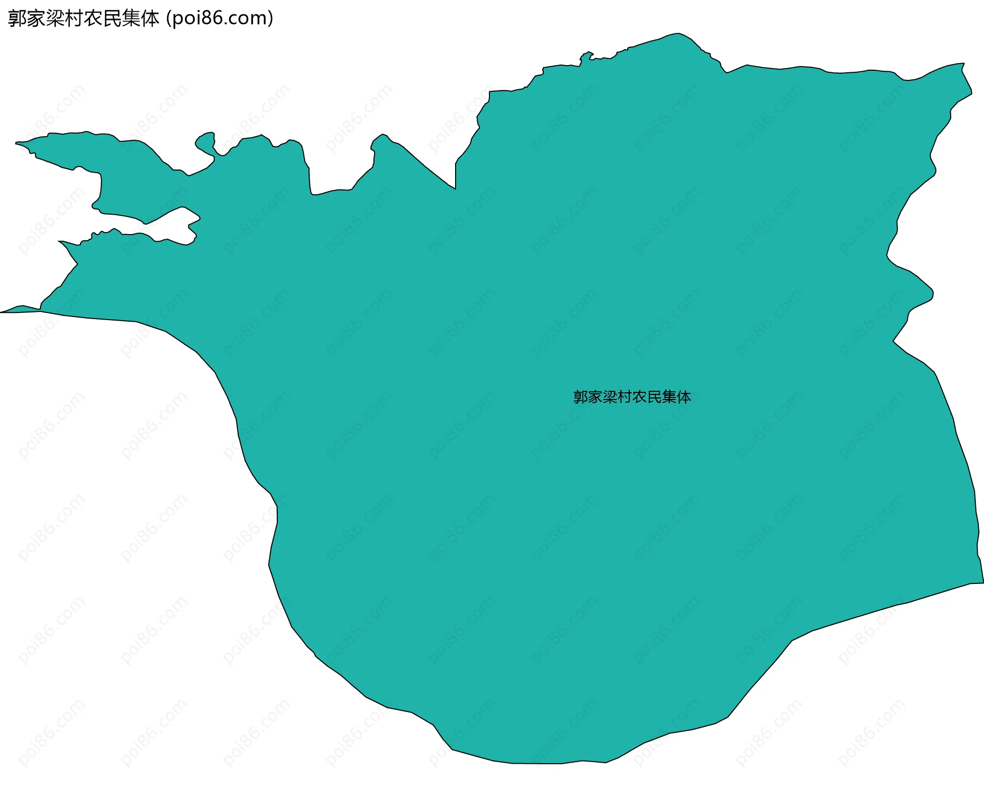 郭家梁村农民集体边界地图