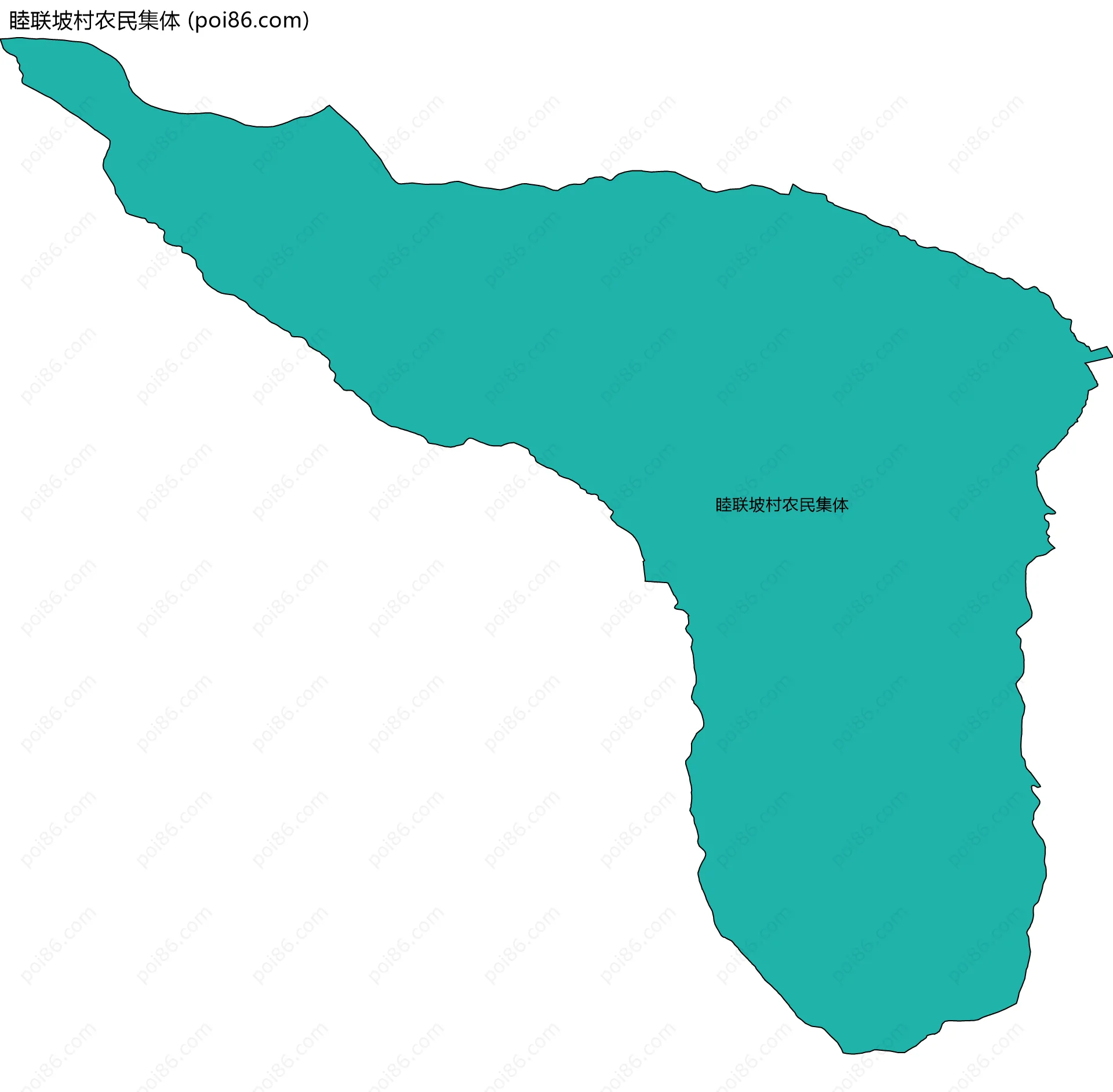 睦联坡村农民集体边界地图