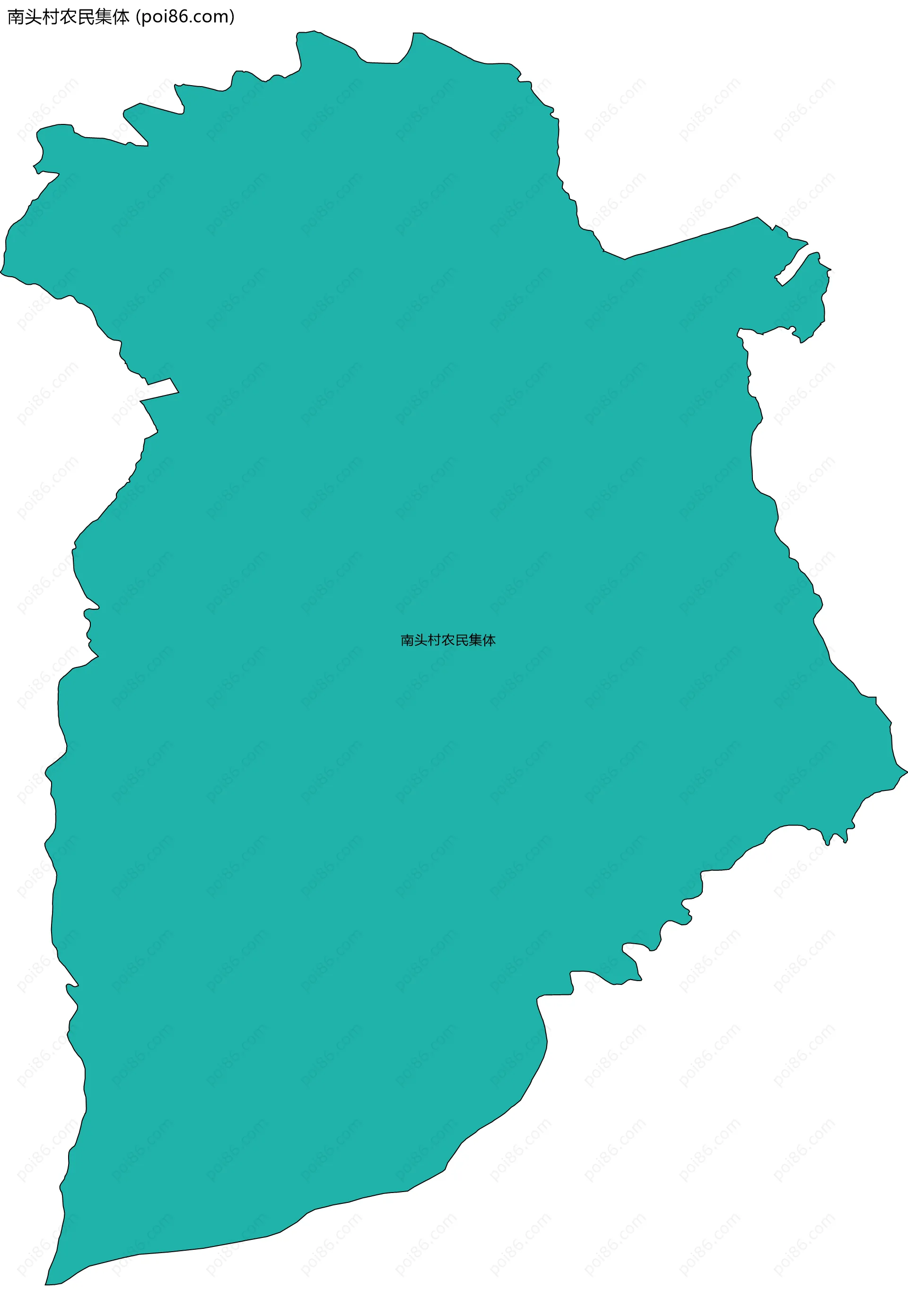 南头村农民集体边界地图