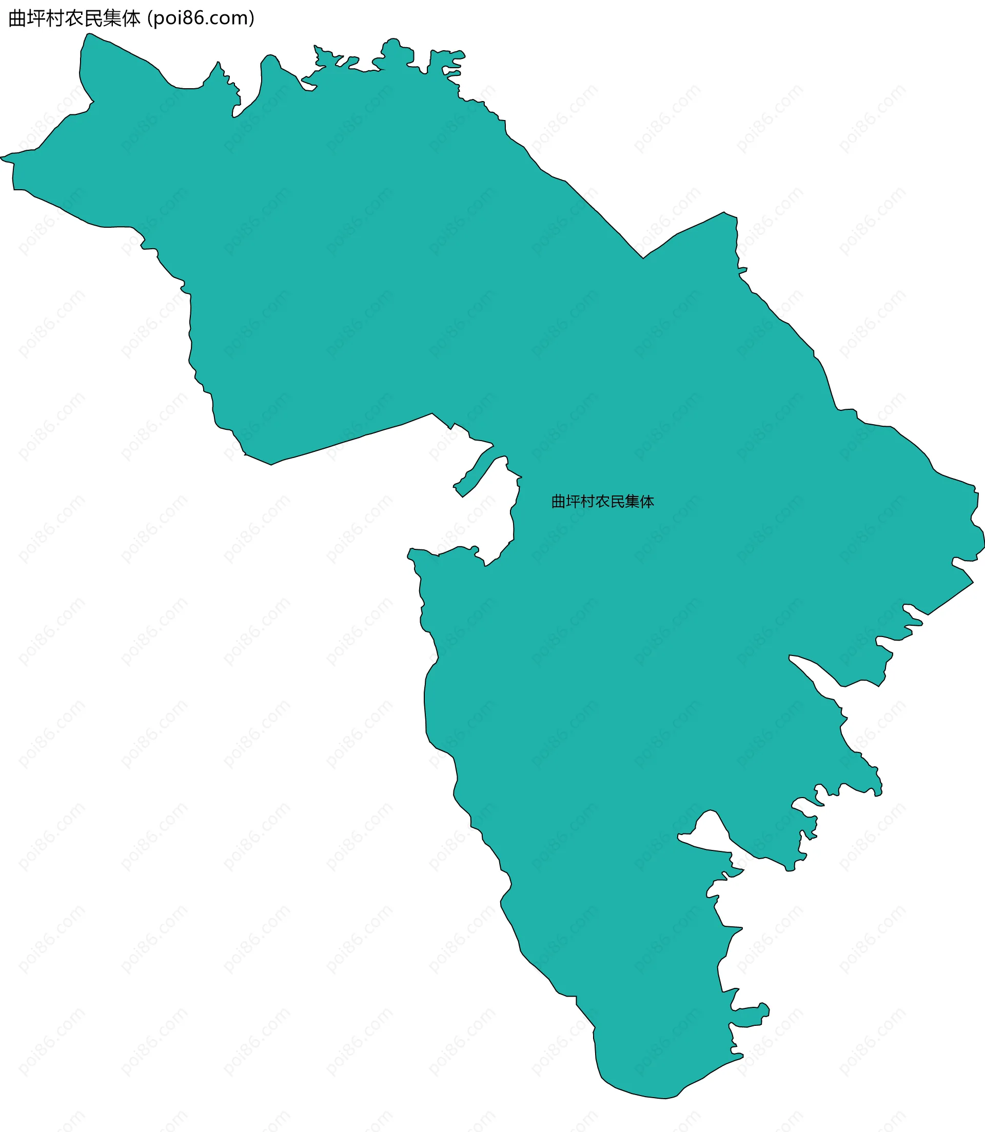 曲坪村农民集体边界地图