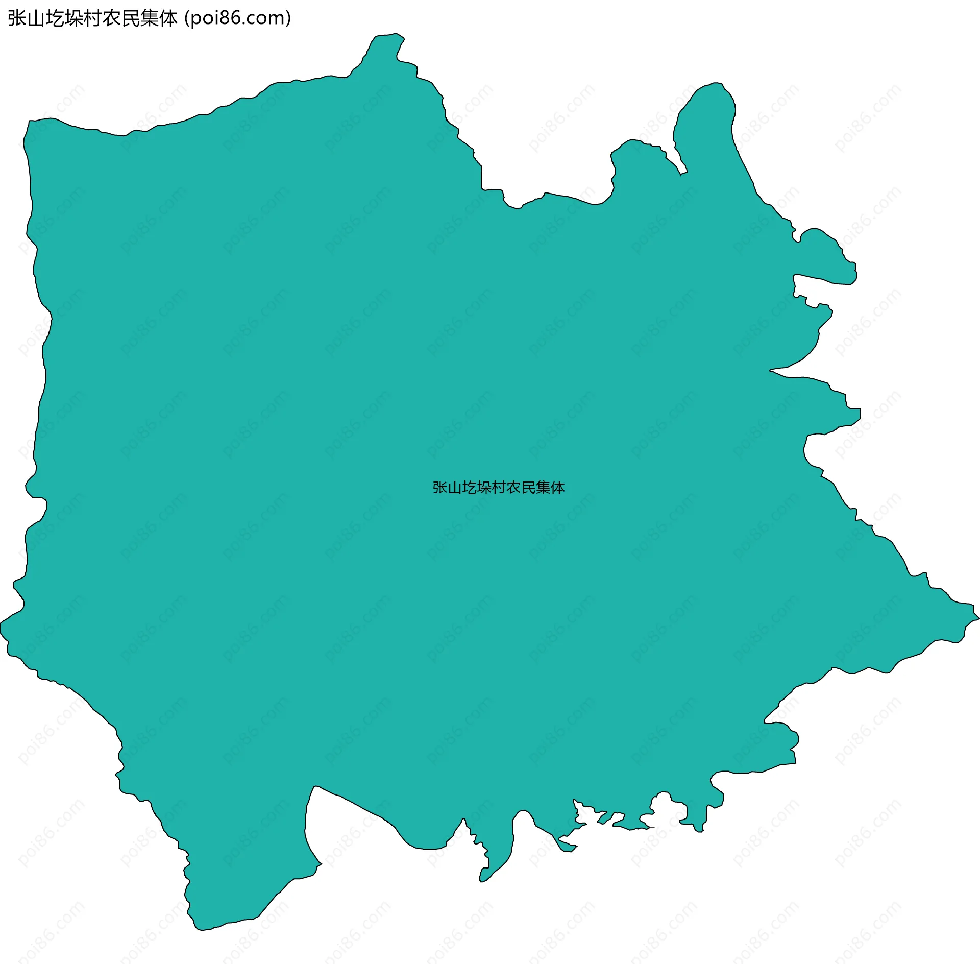 张山圪垛村农民集体边界地图