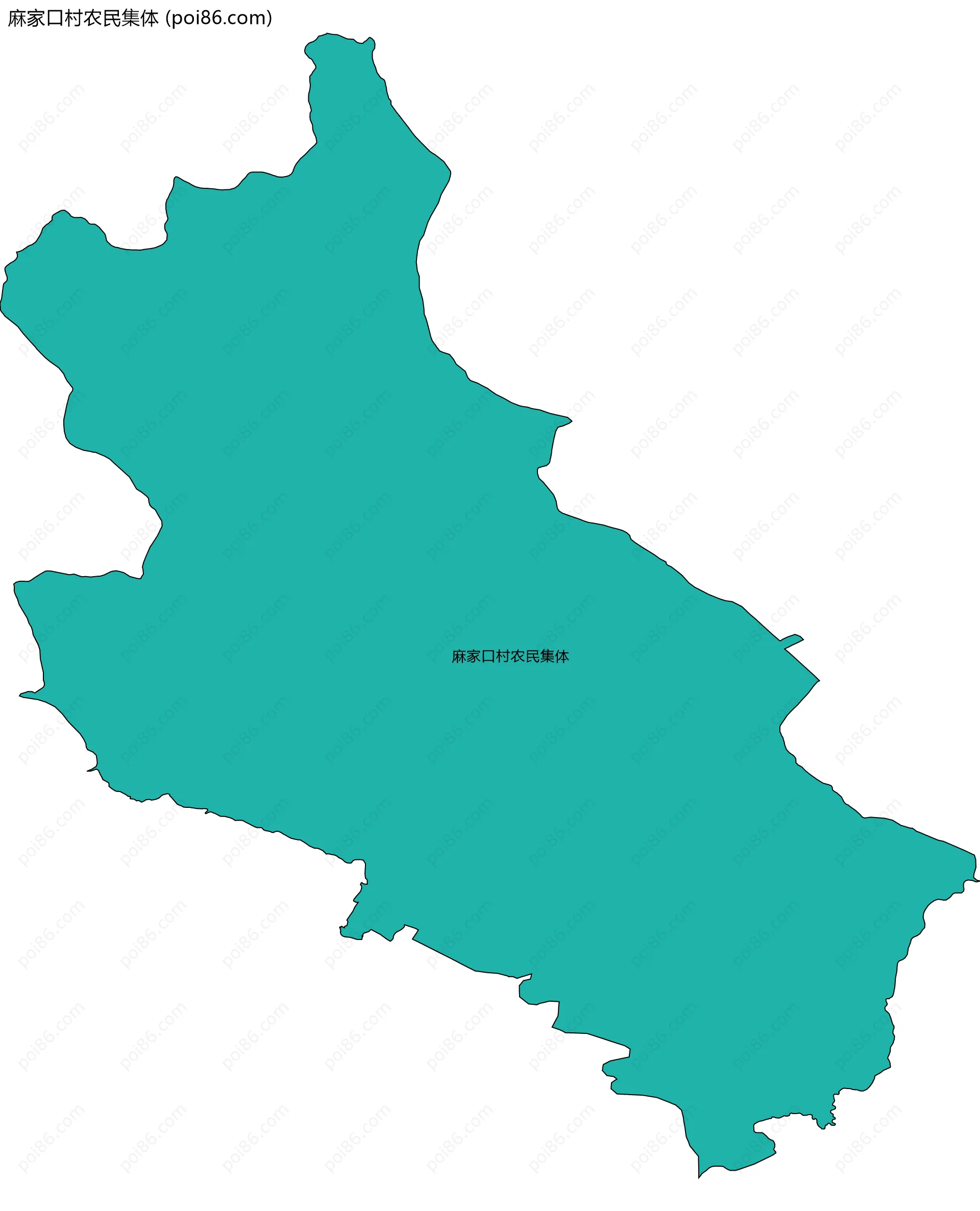 麻家口村农民集体边界地图