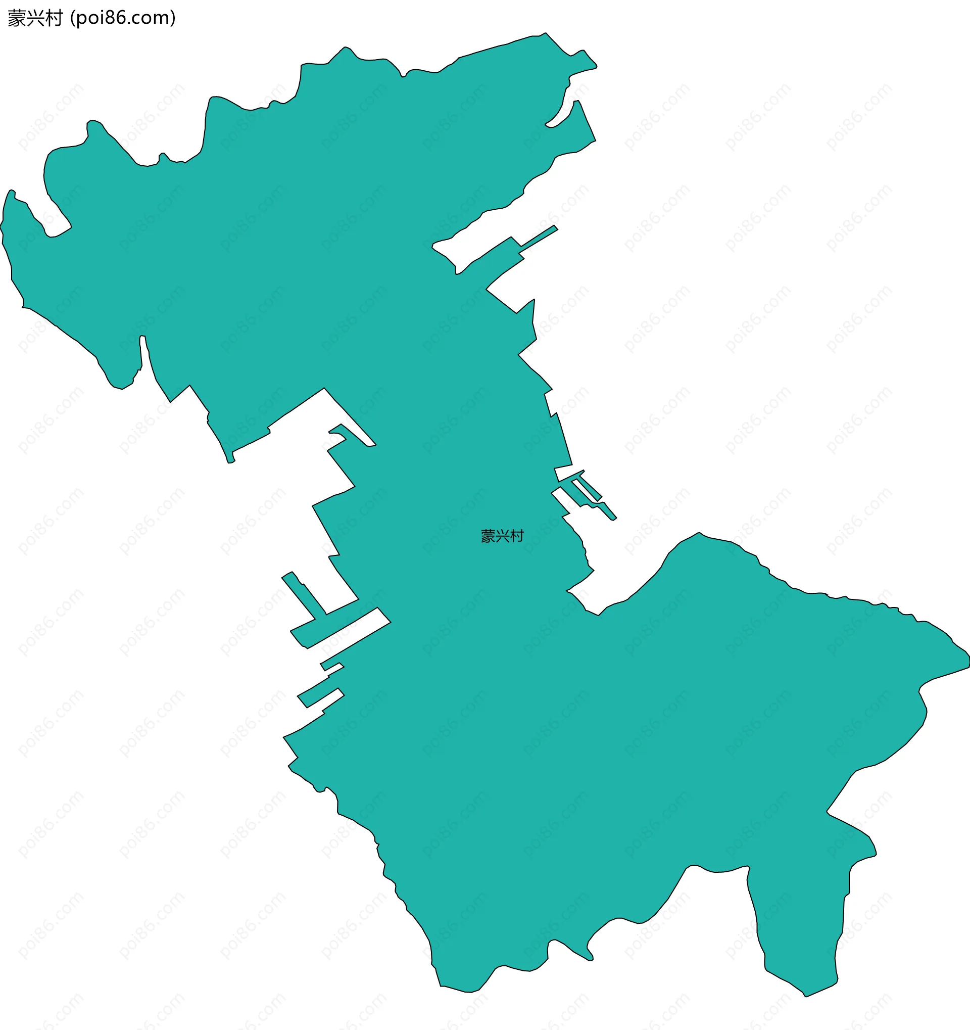 蒙兴村边界地图