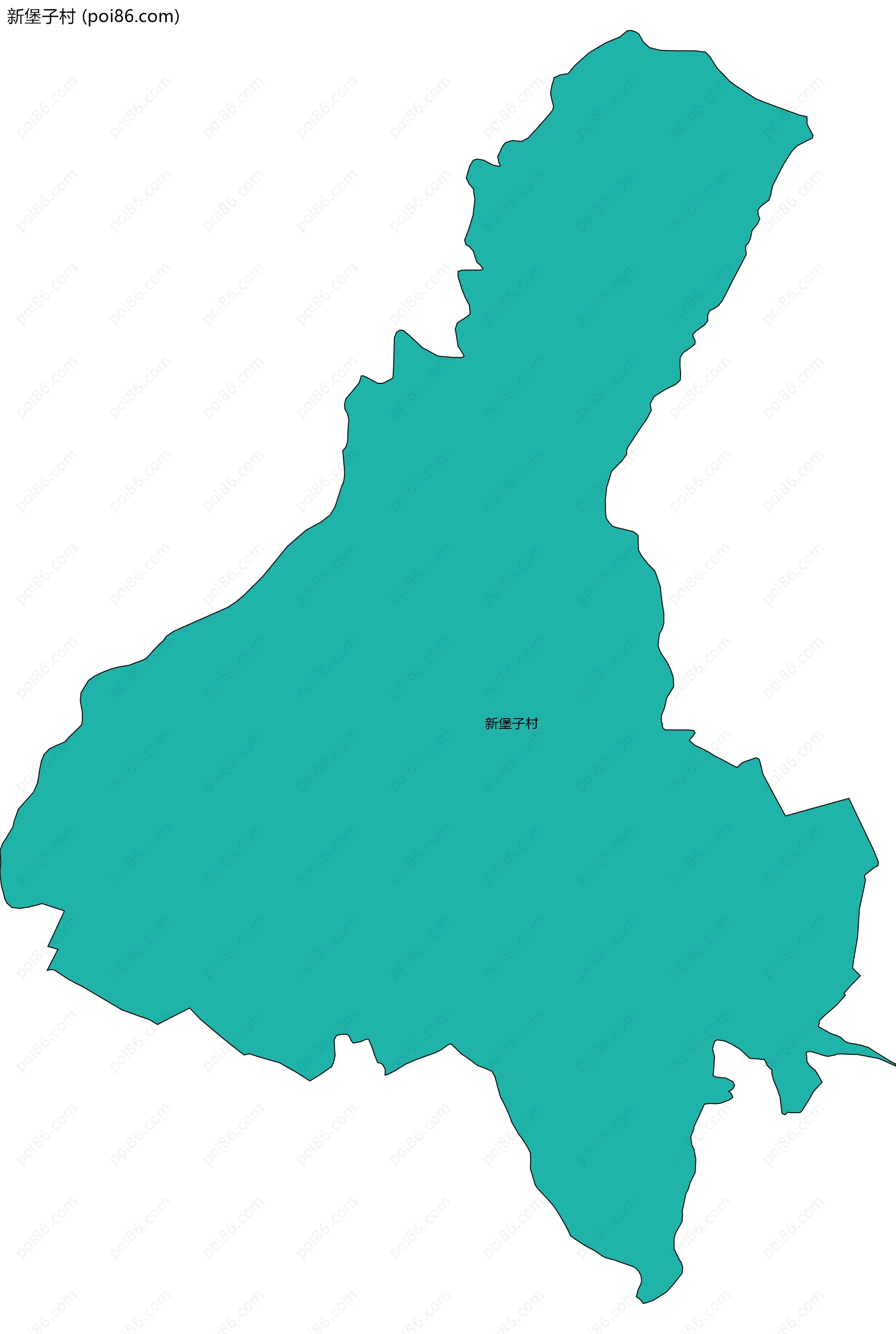 新堡子村边界地图