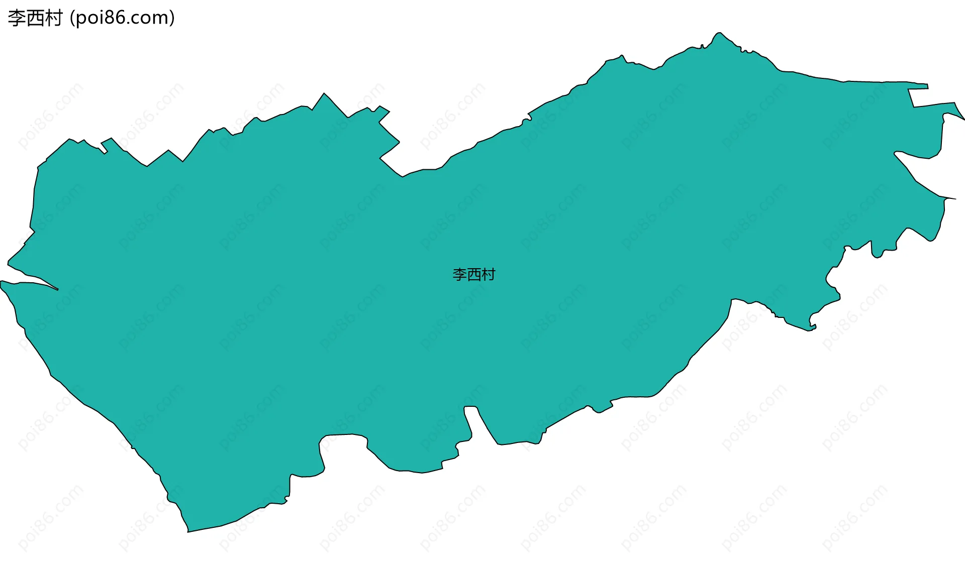 李西村边界地图