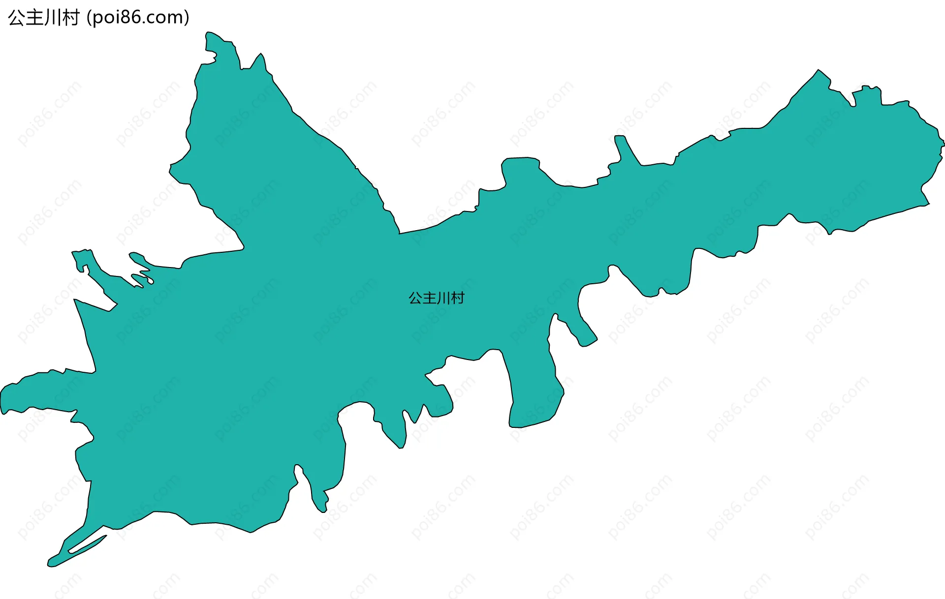 公主川村边界地图