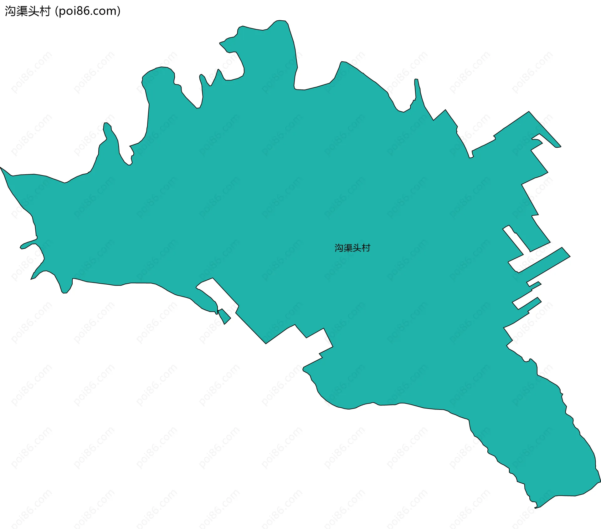 沟渠头村边界地图