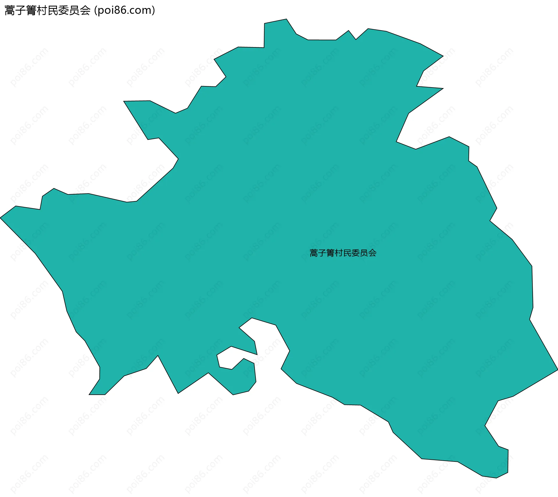 蒿子箐村民委员会边界地图