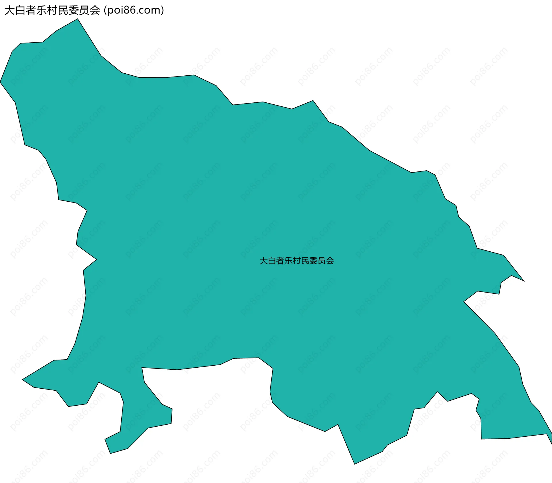 大白者乐村民委员会边界地图
