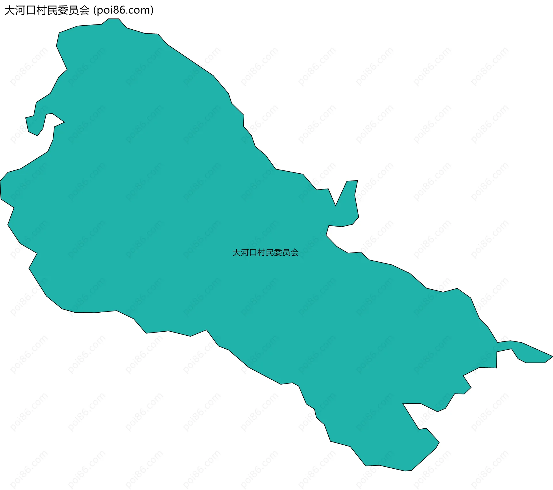 大河口村民委员会边界地图