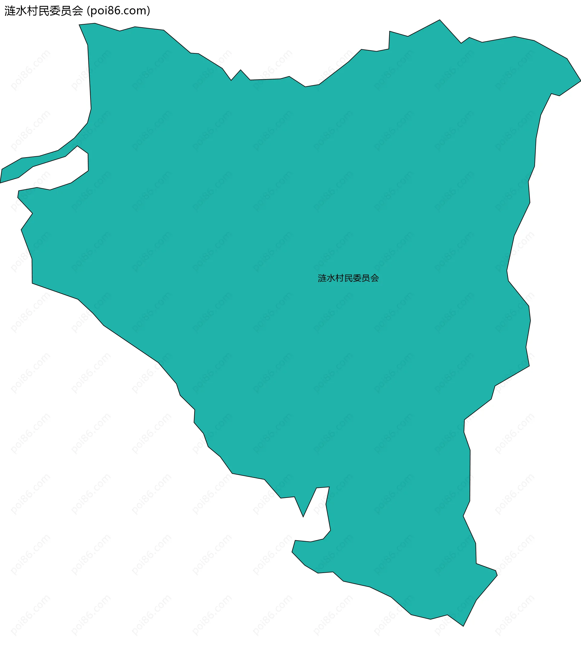 涟水村民委员会边界地图