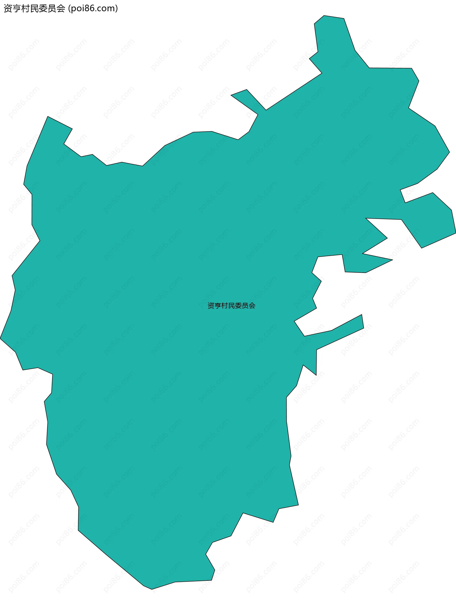 资亨村民委员会边界地图