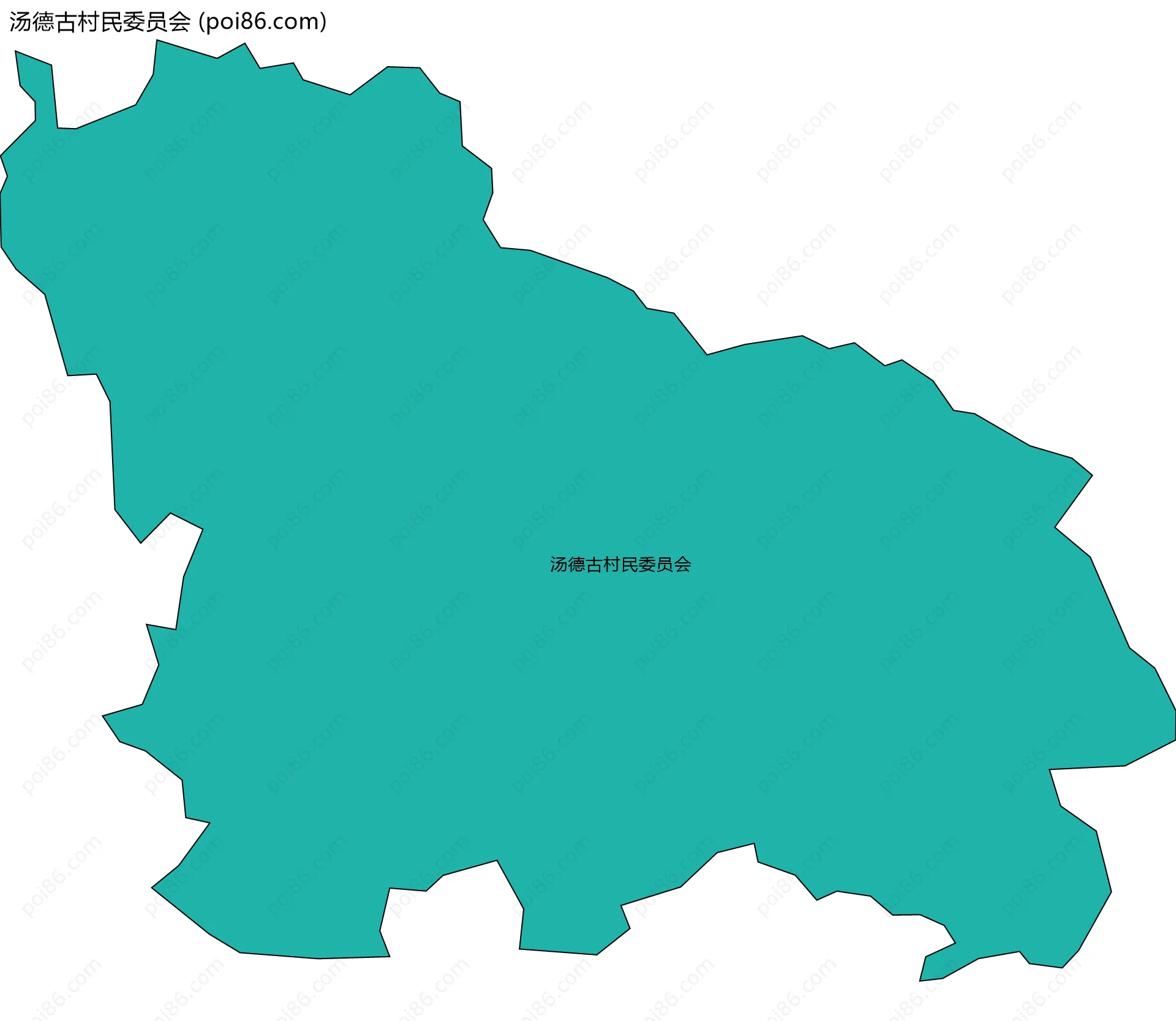 汤德古村民委员会边界地图