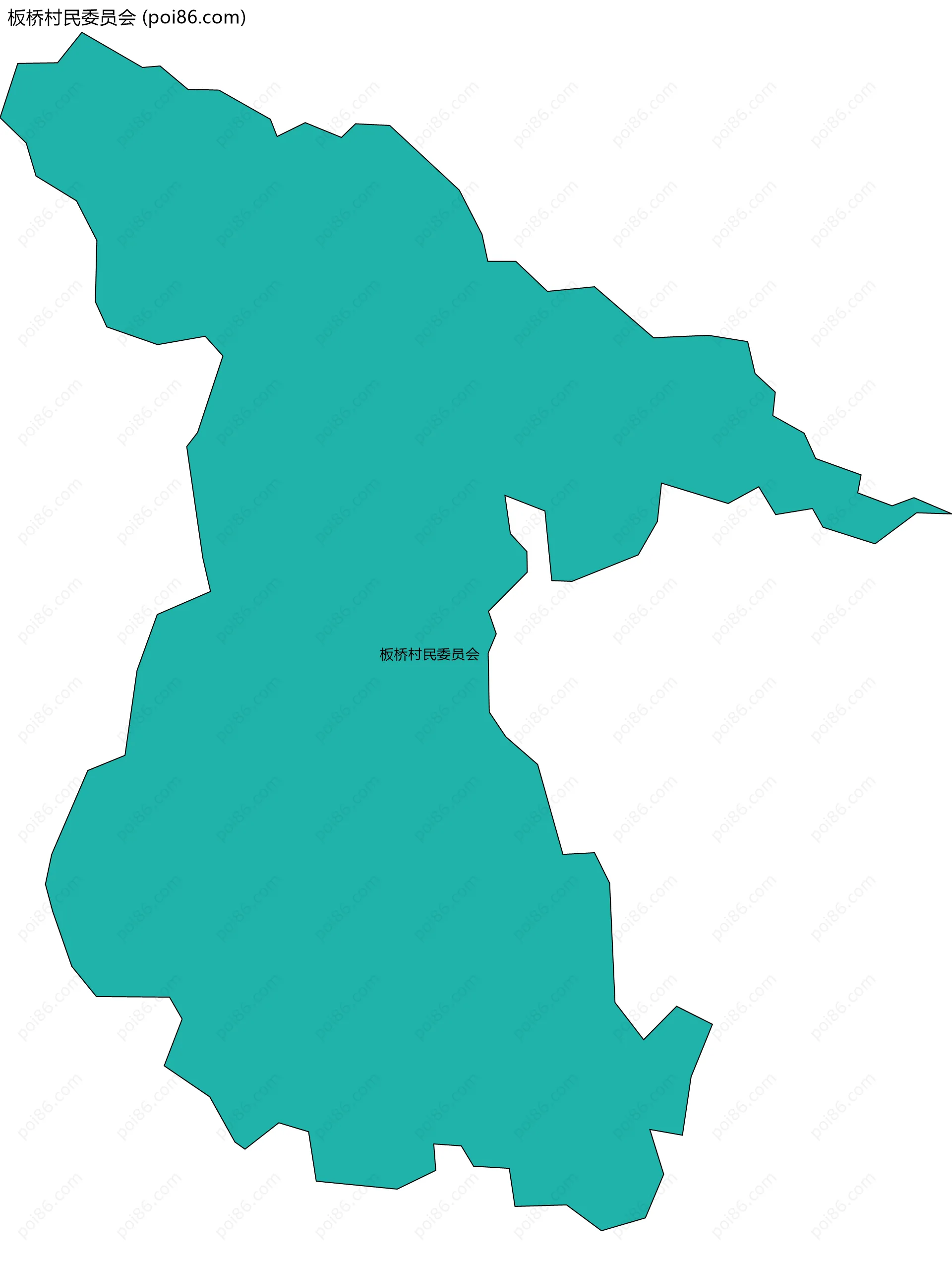 板桥村民委员会边界地图