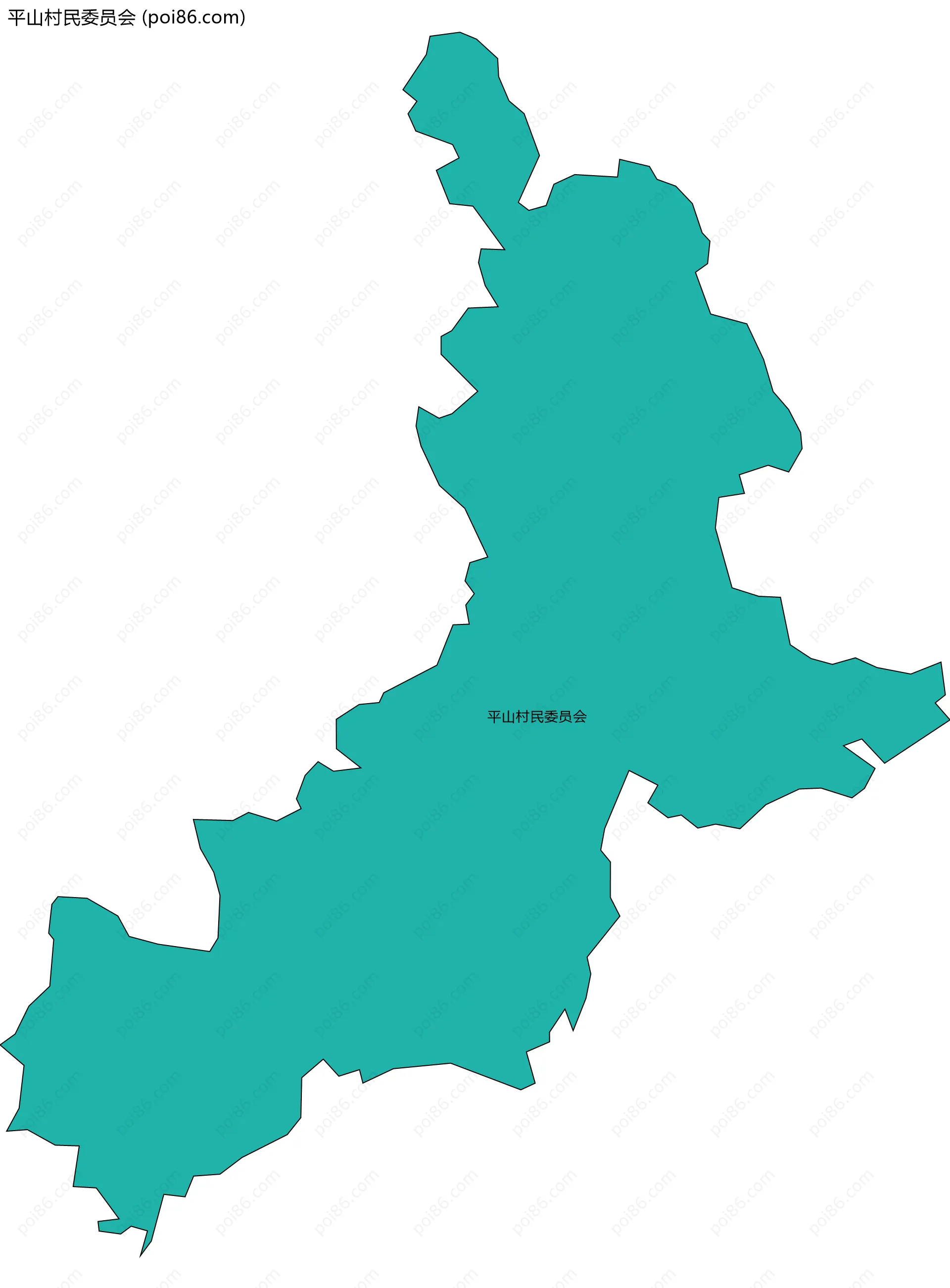 平山村民委员会边界地图