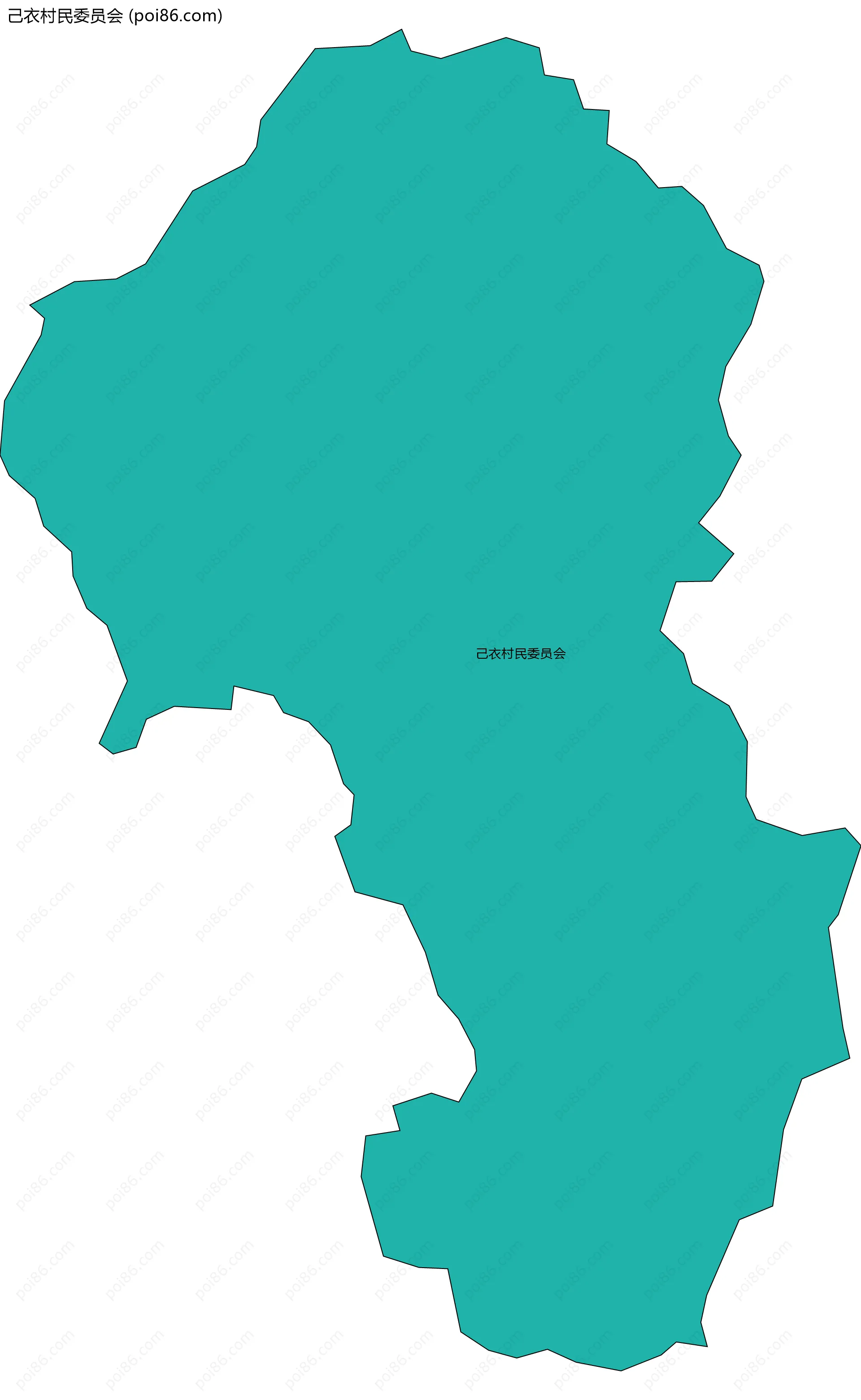 己衣村民委员会边界地图