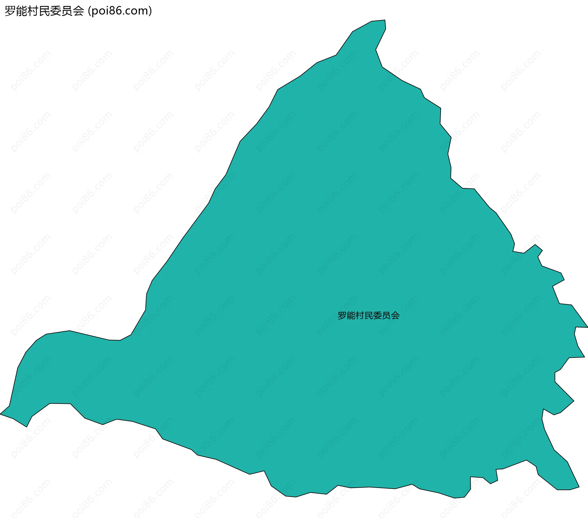 罗能村民委员会边界地图