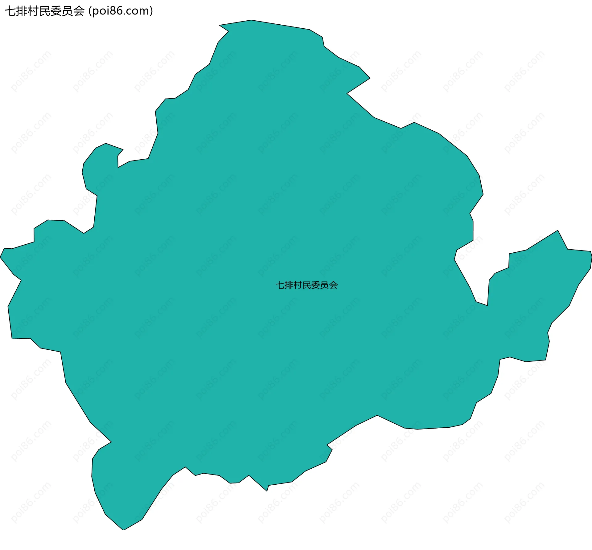 七排村民委员会边界地图