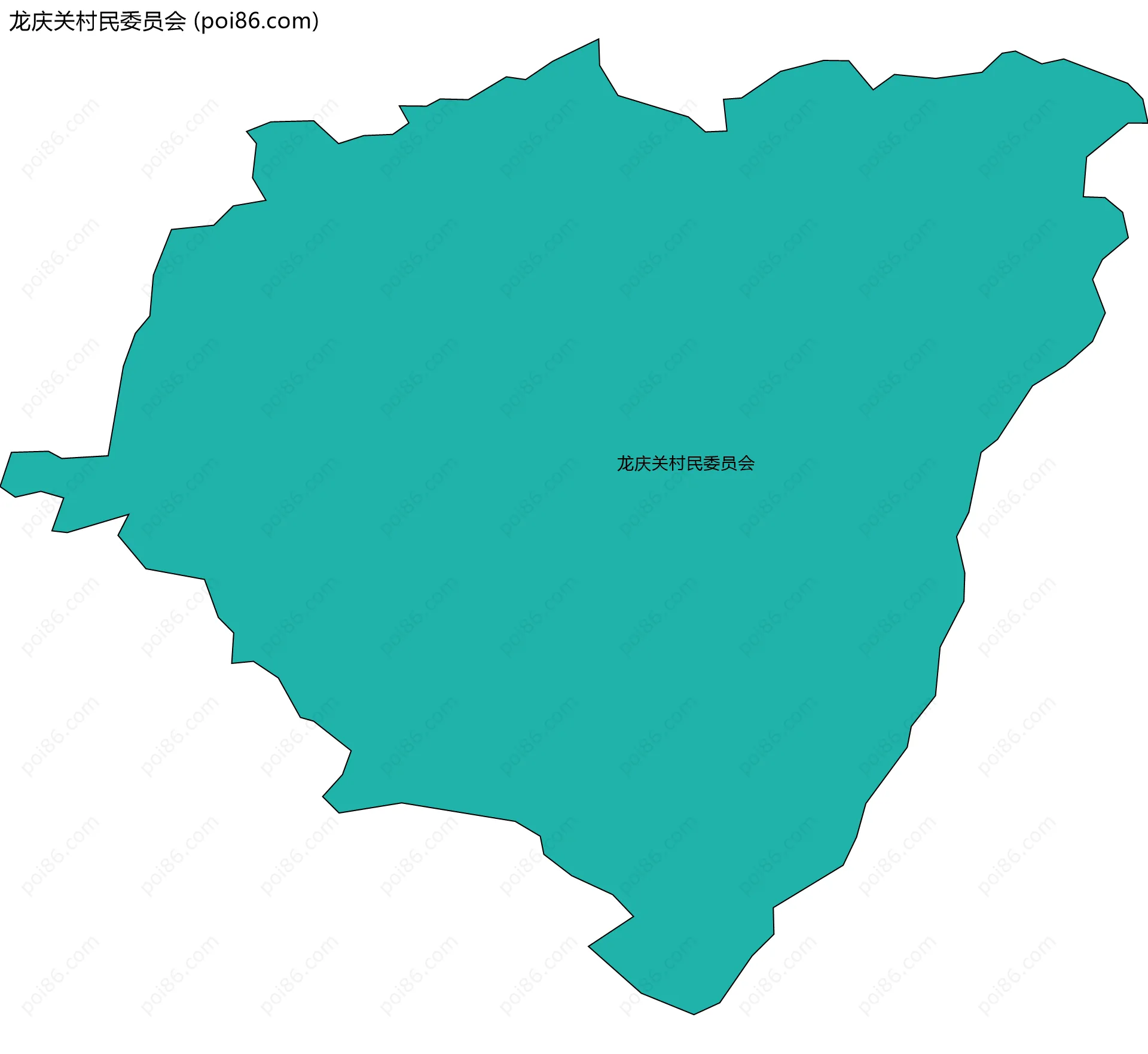 龙庆关村民委员会边界地图