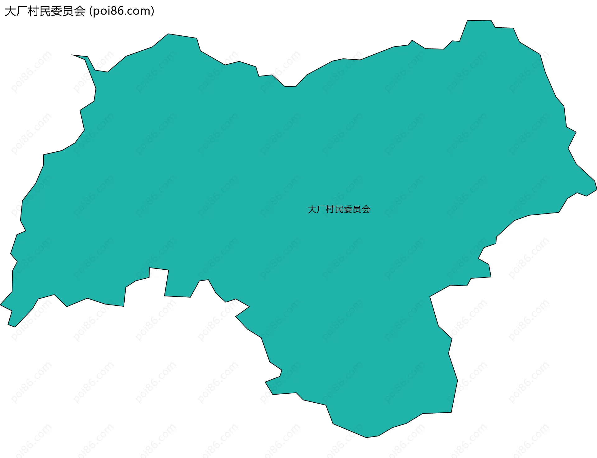 大厂村民委员会边界地图