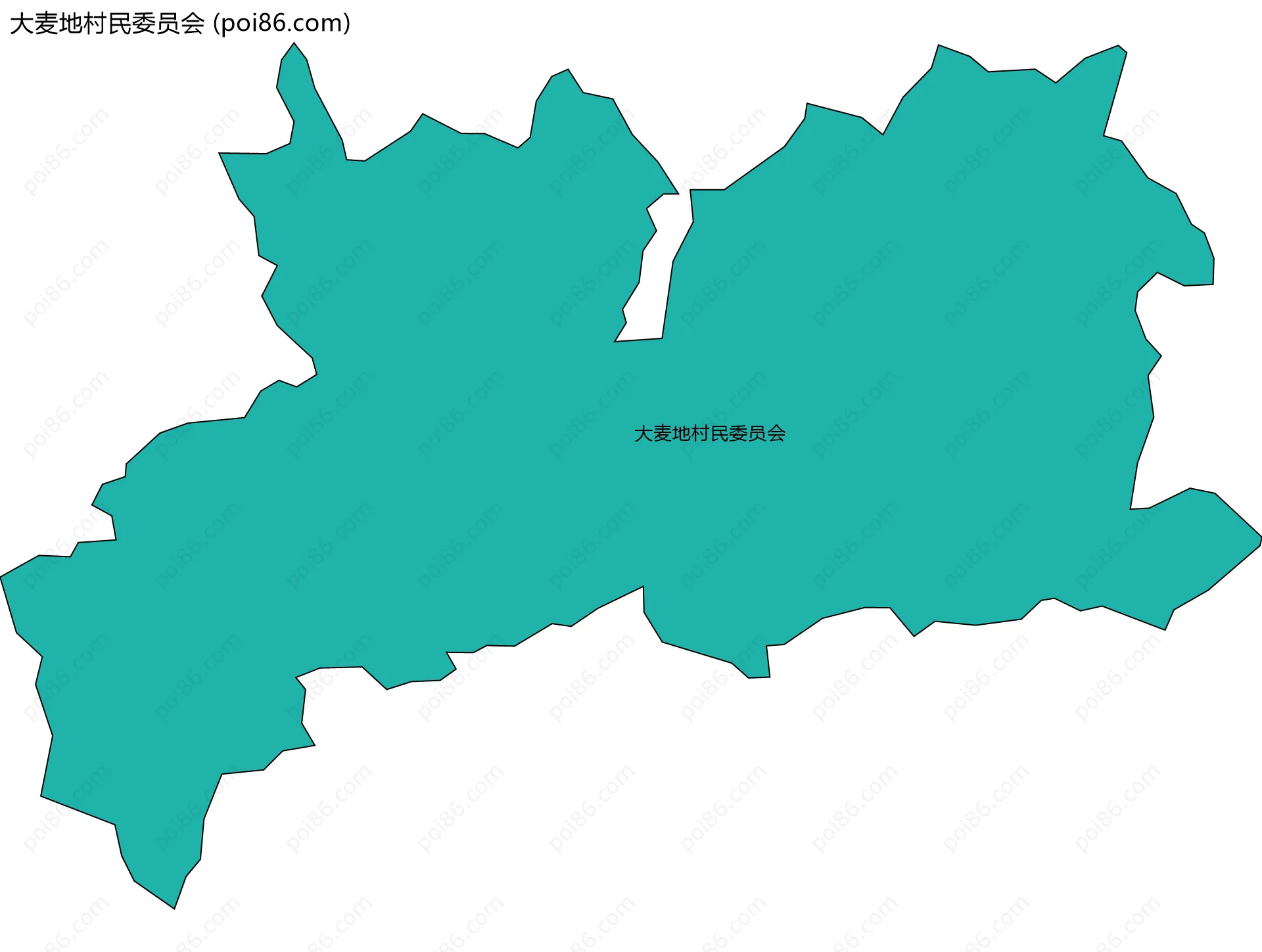 大麦地村民委员会边界地图