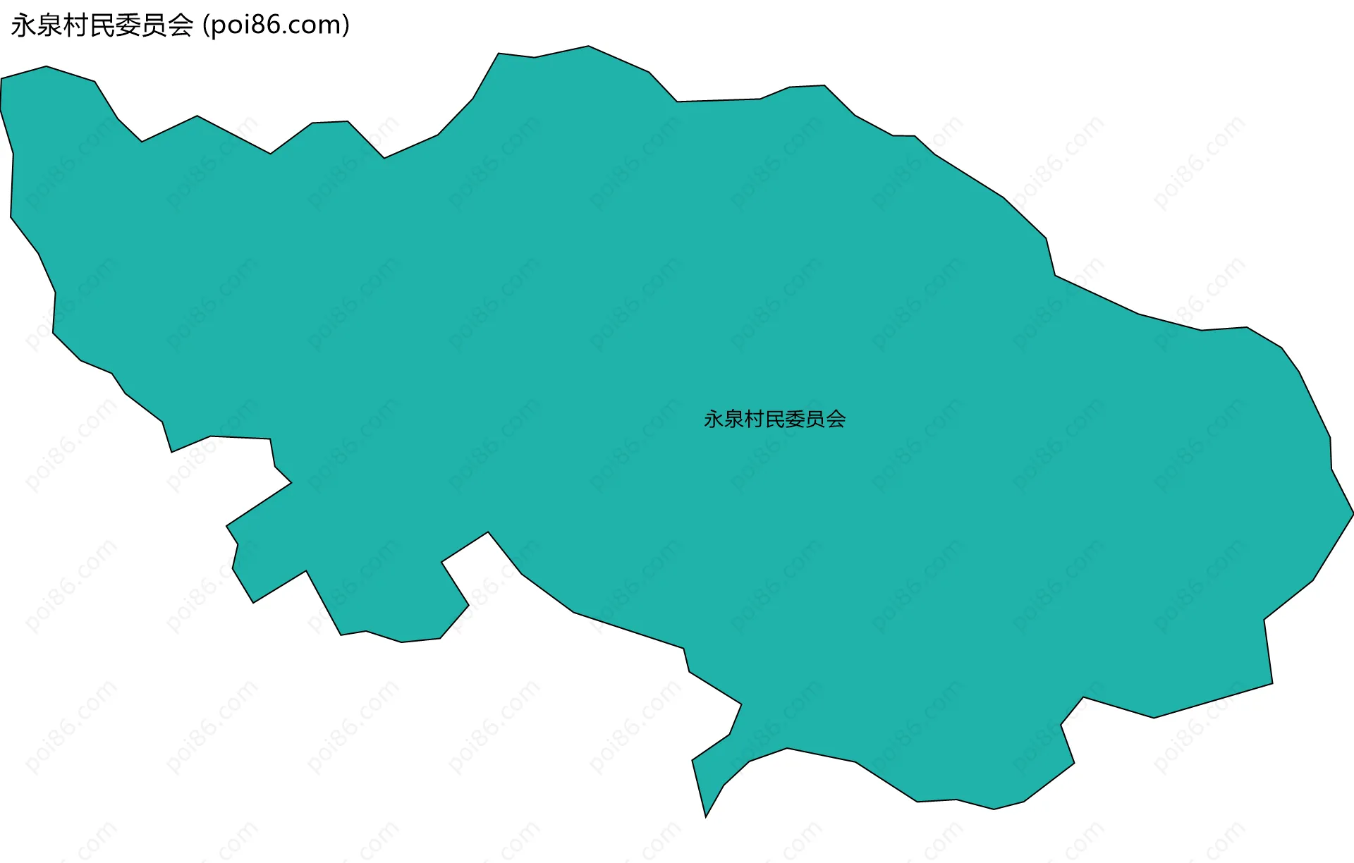 永泉村民委员会边界地图