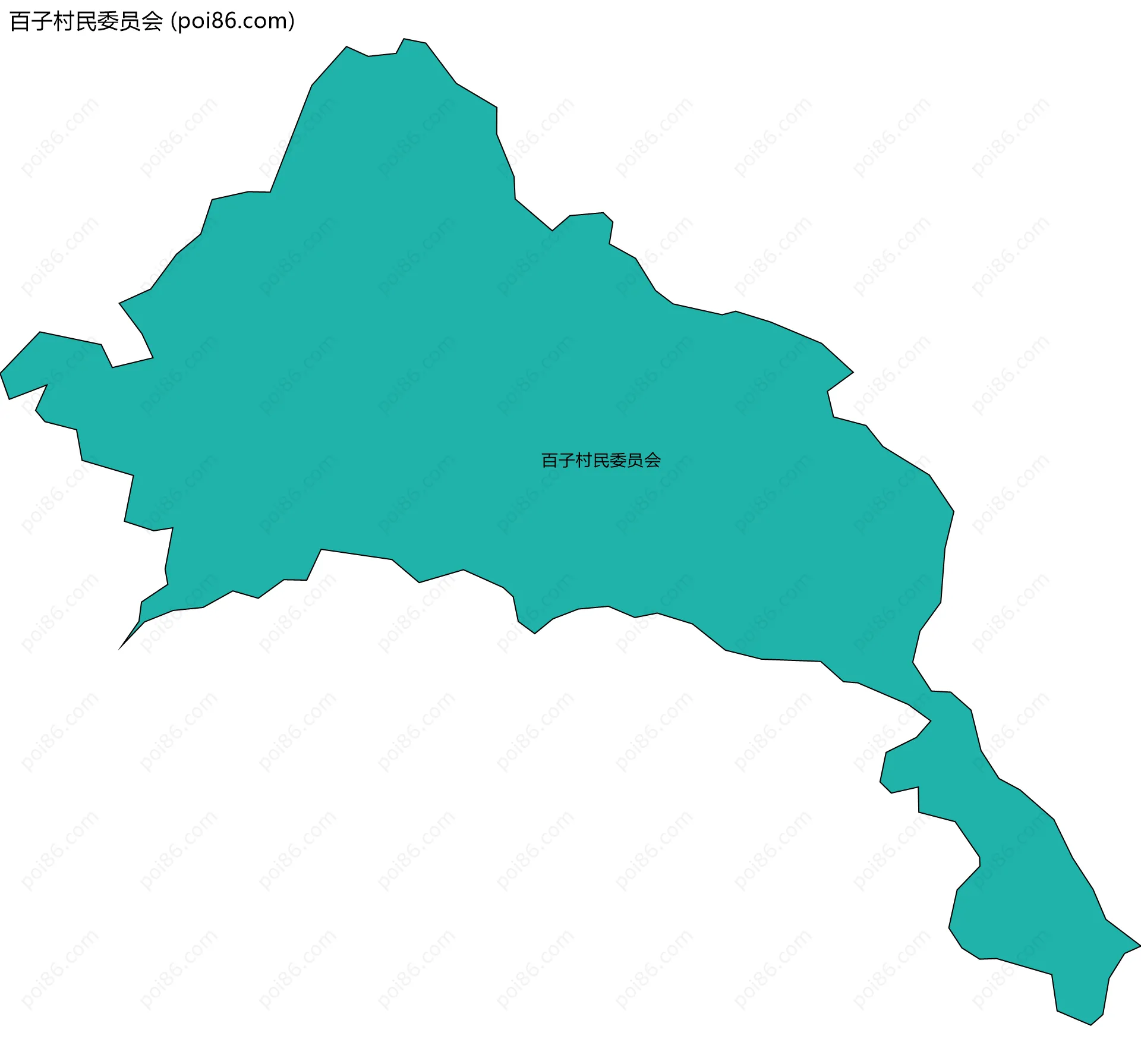 百子村民委员会边界地图