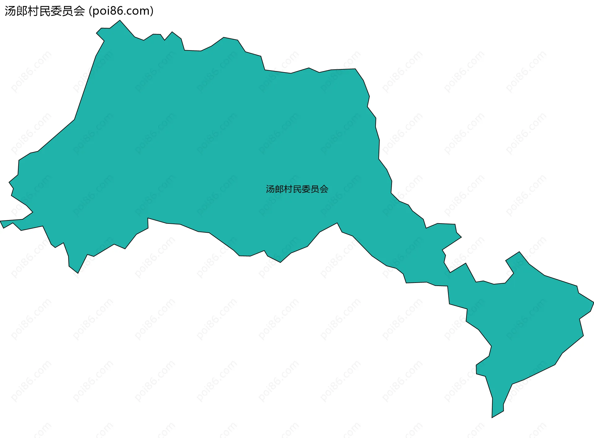 汤郎村民委员会边界地图