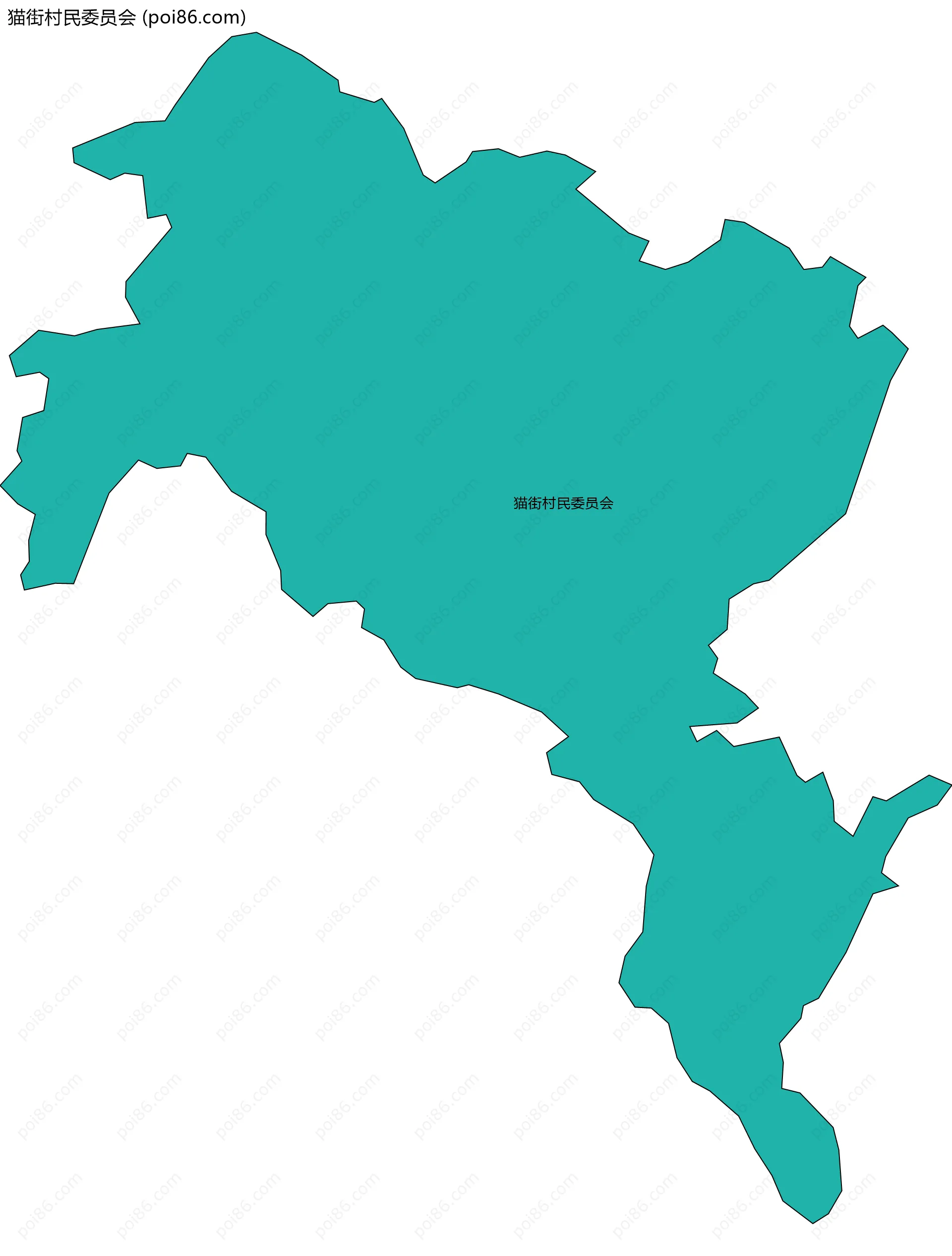 猫街村民委员会边界地图