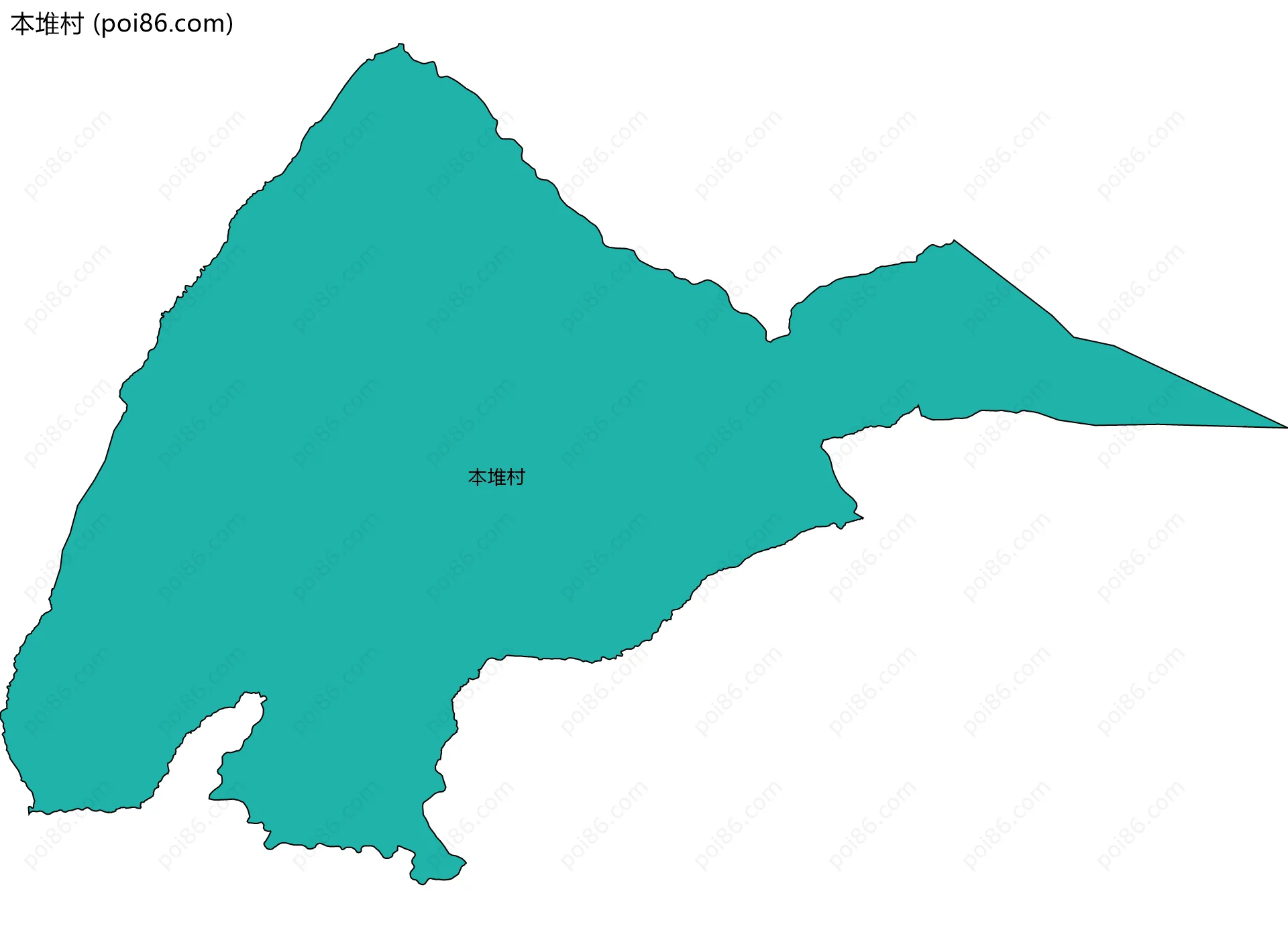 本堆村边界地图