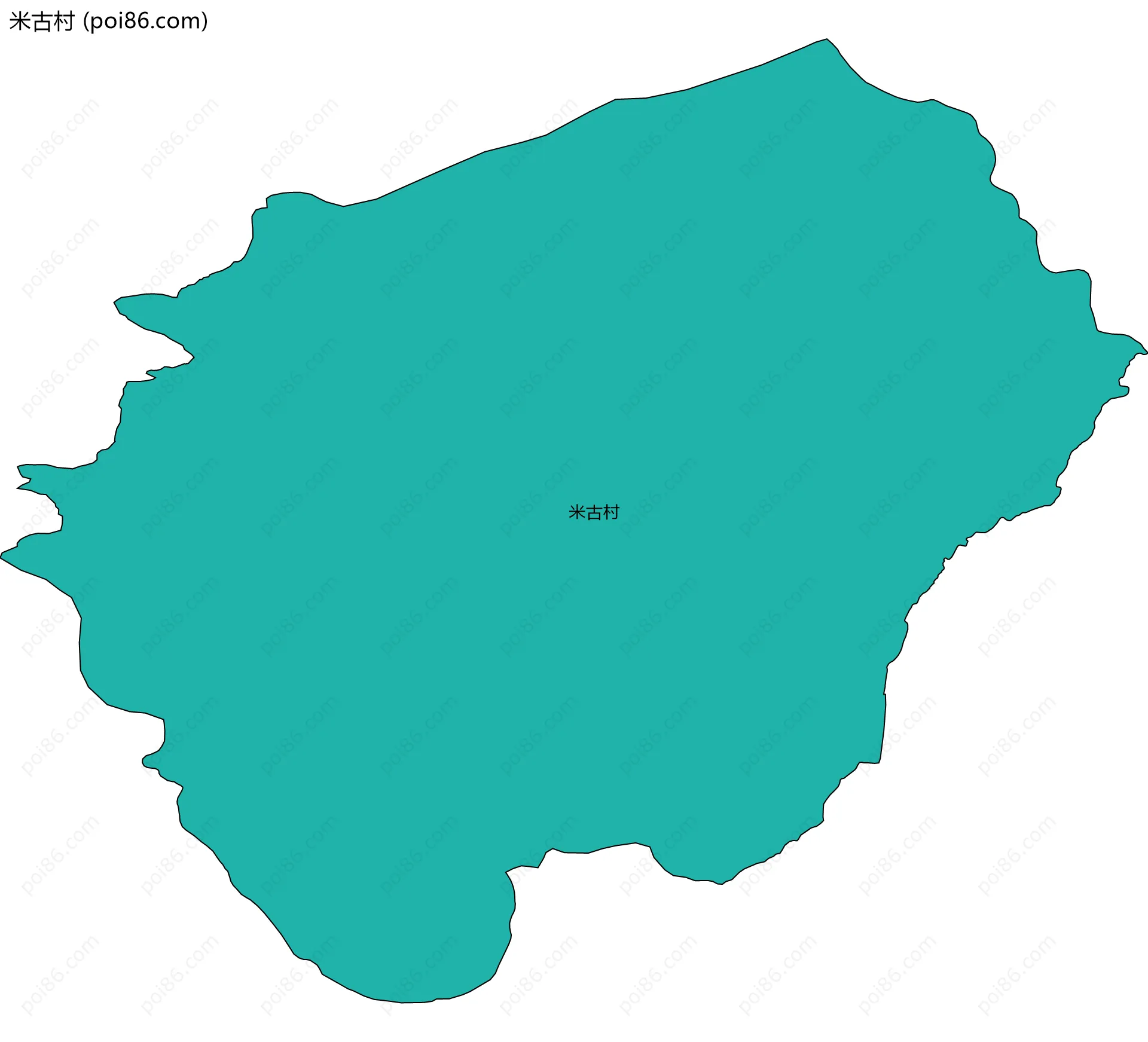 米古村边界地图