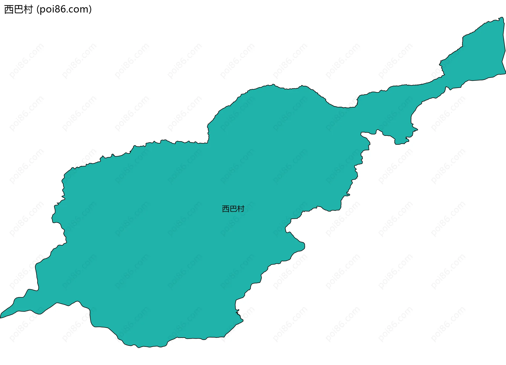 西巴村边界地图
