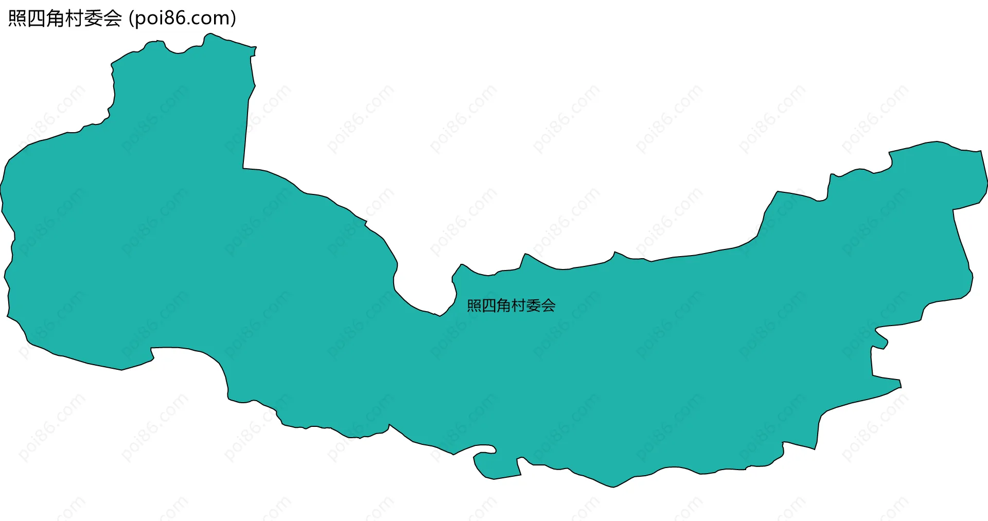 照四角村委会边界地图
