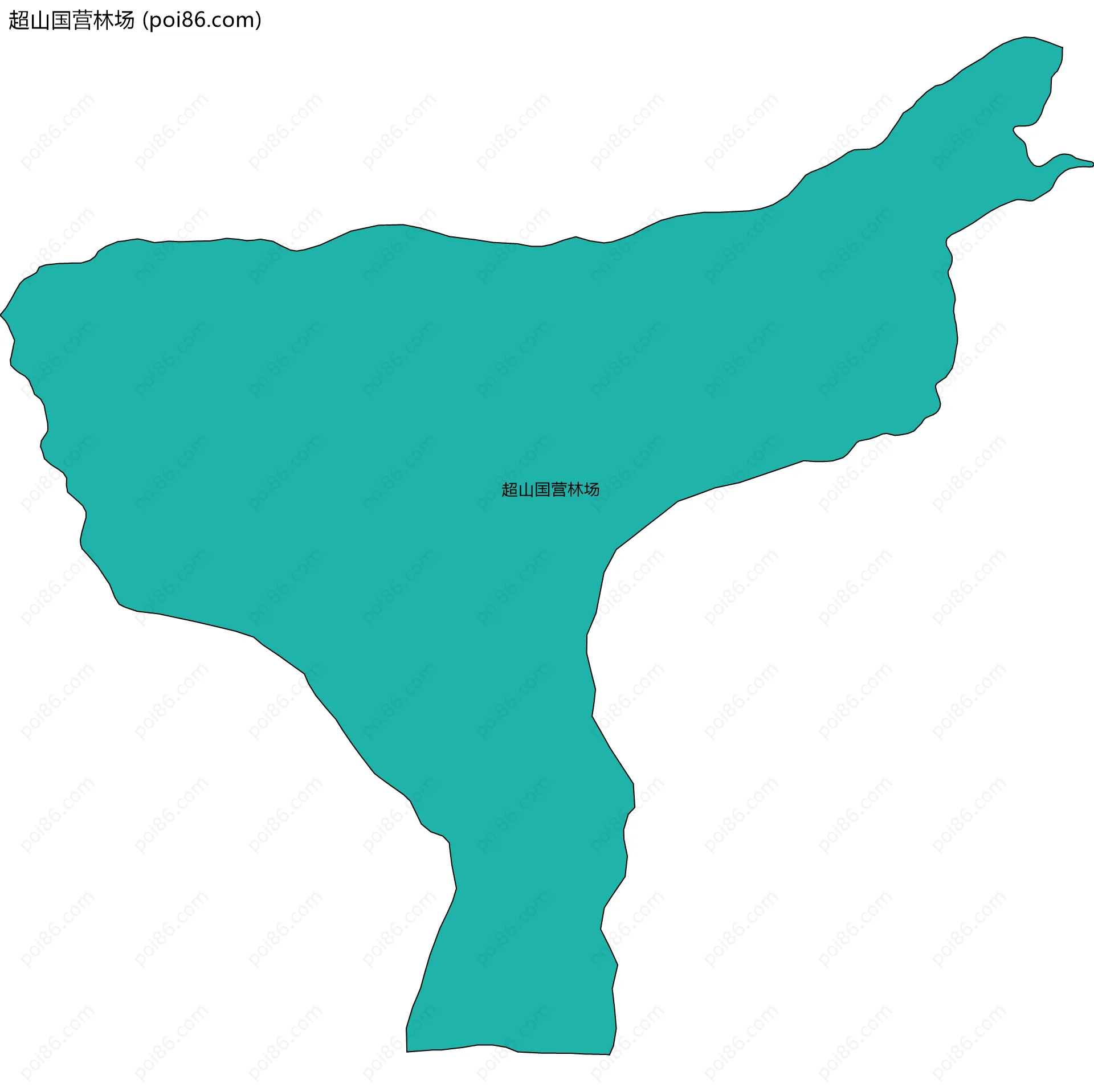 超山国营林场边界地图