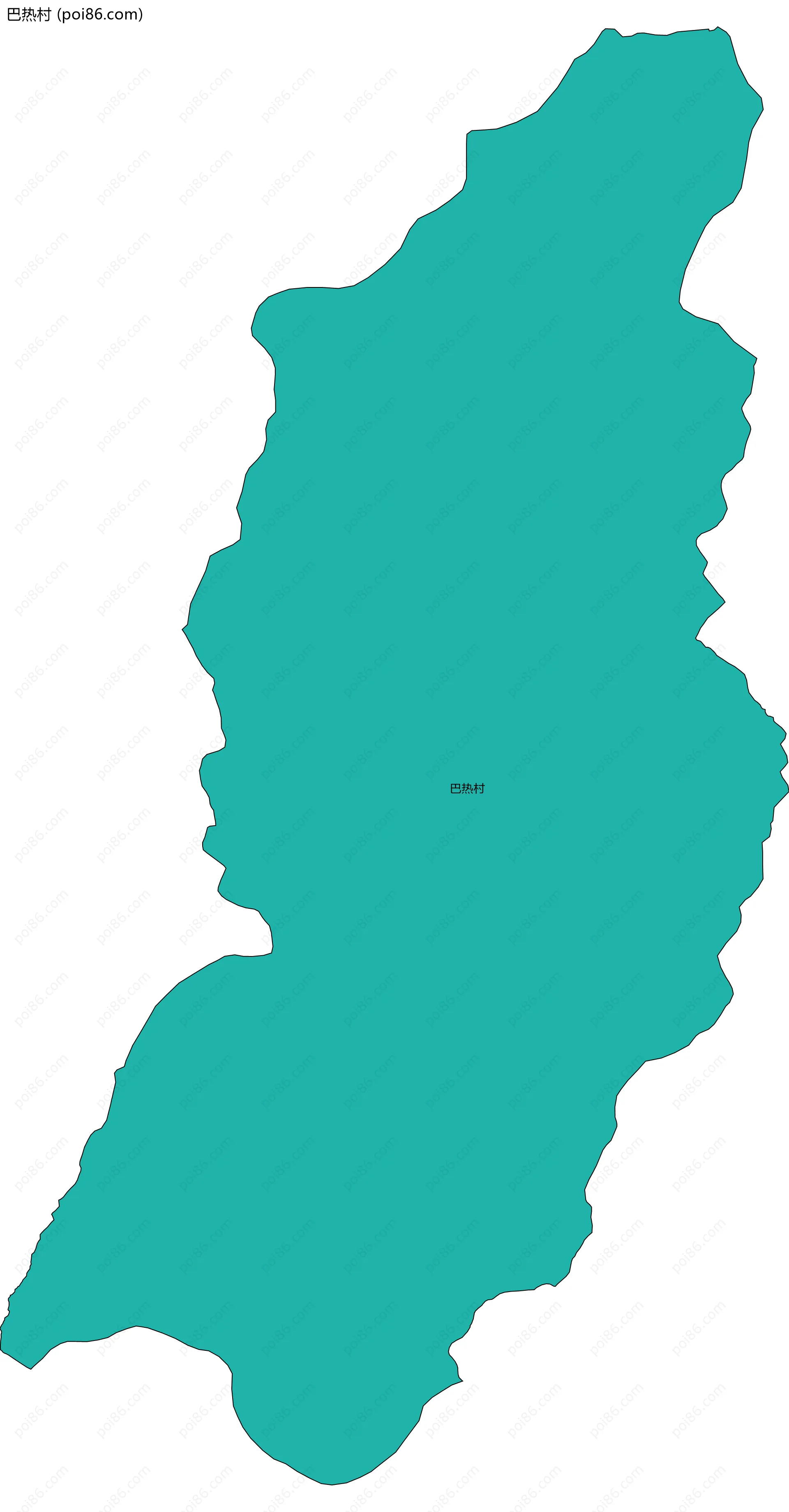 巴热村边界地图