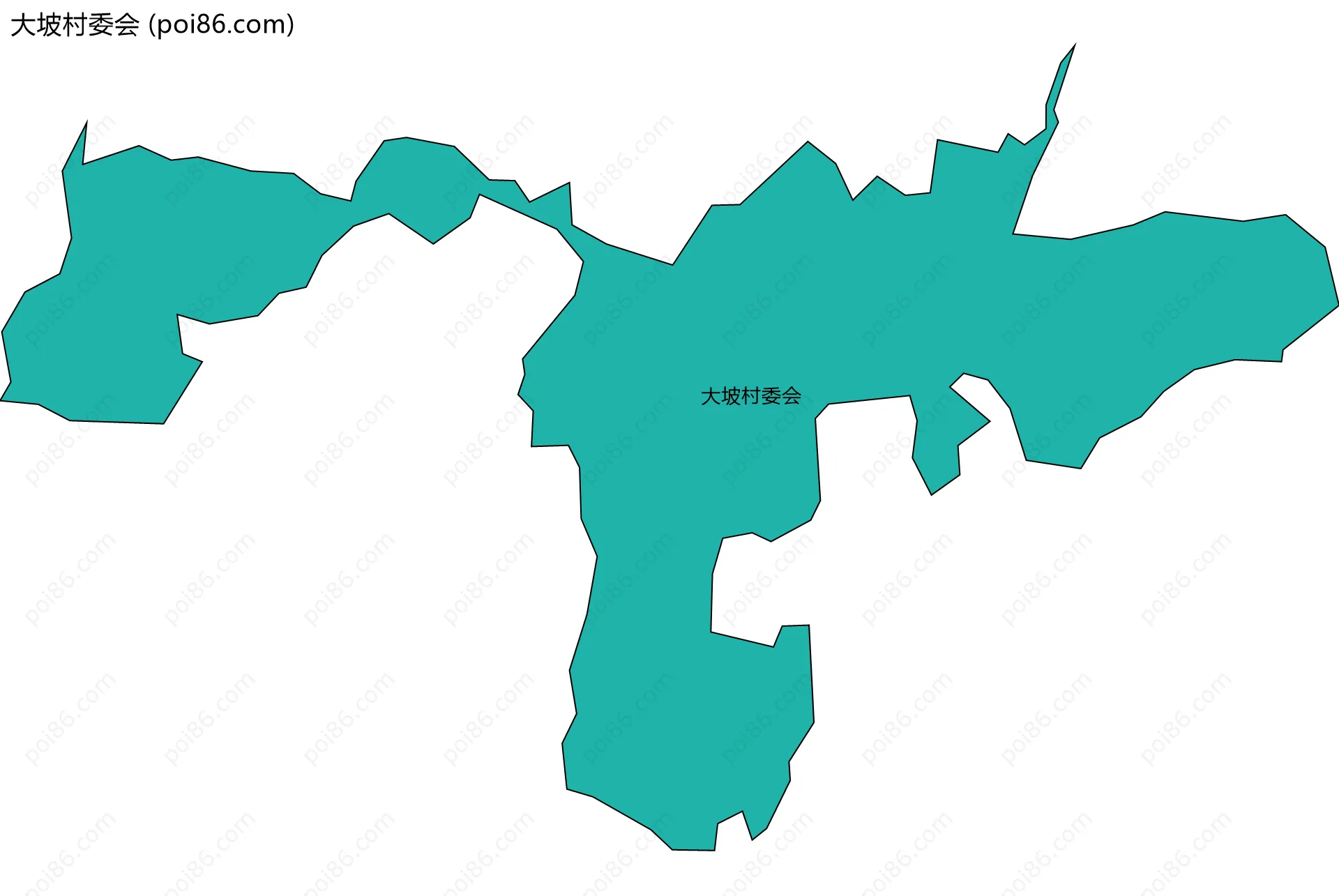大坡村委会边界地图