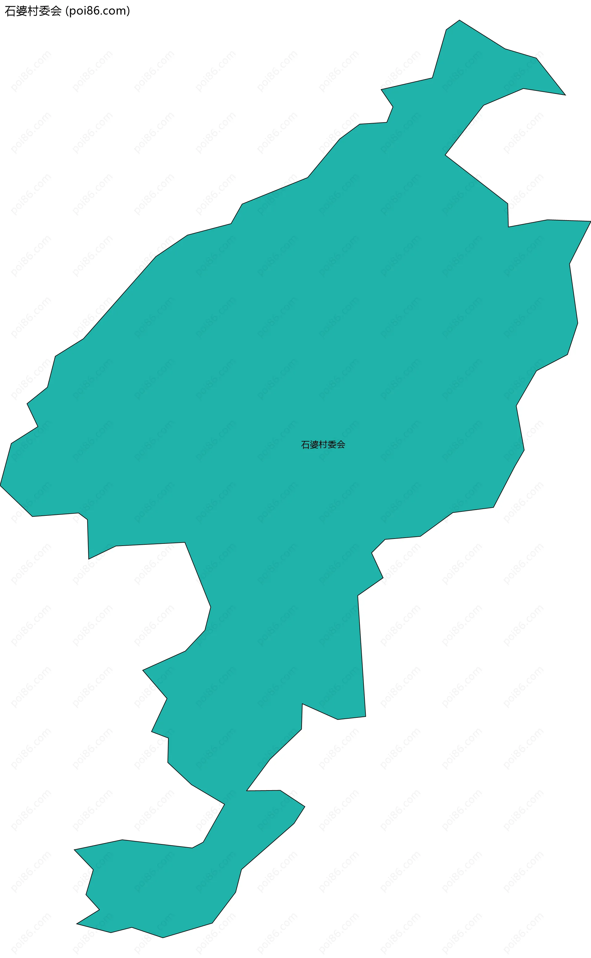 石婆村委会边界地图
