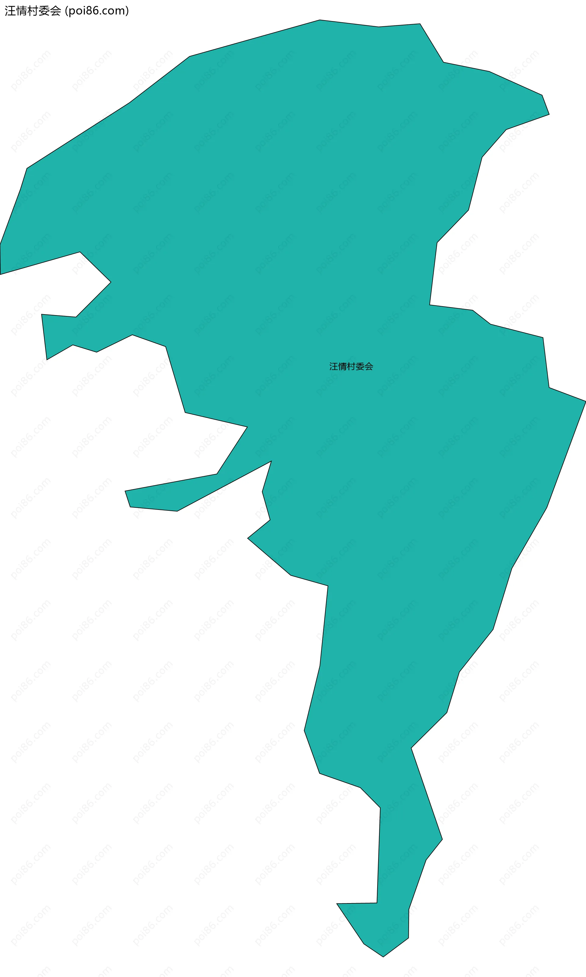 汪情村委会边界地图