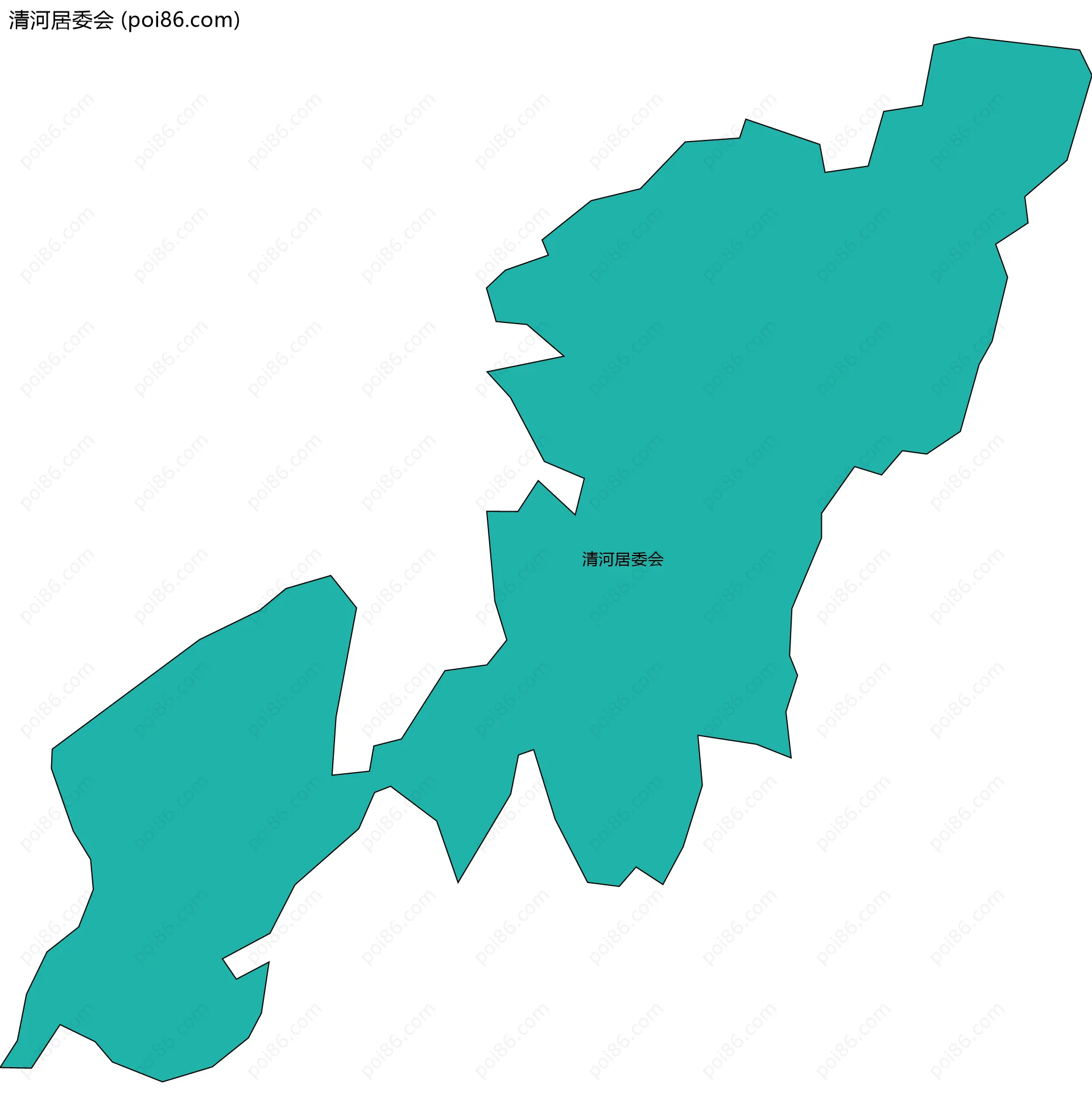 清河居委会边界地图