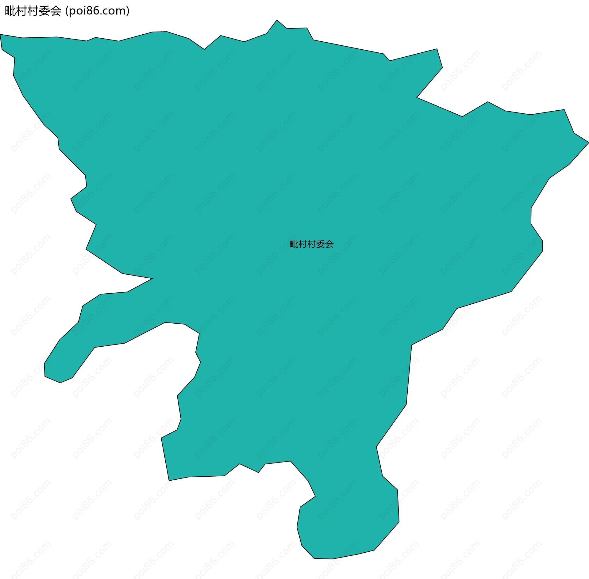 毗村村委会边界地图