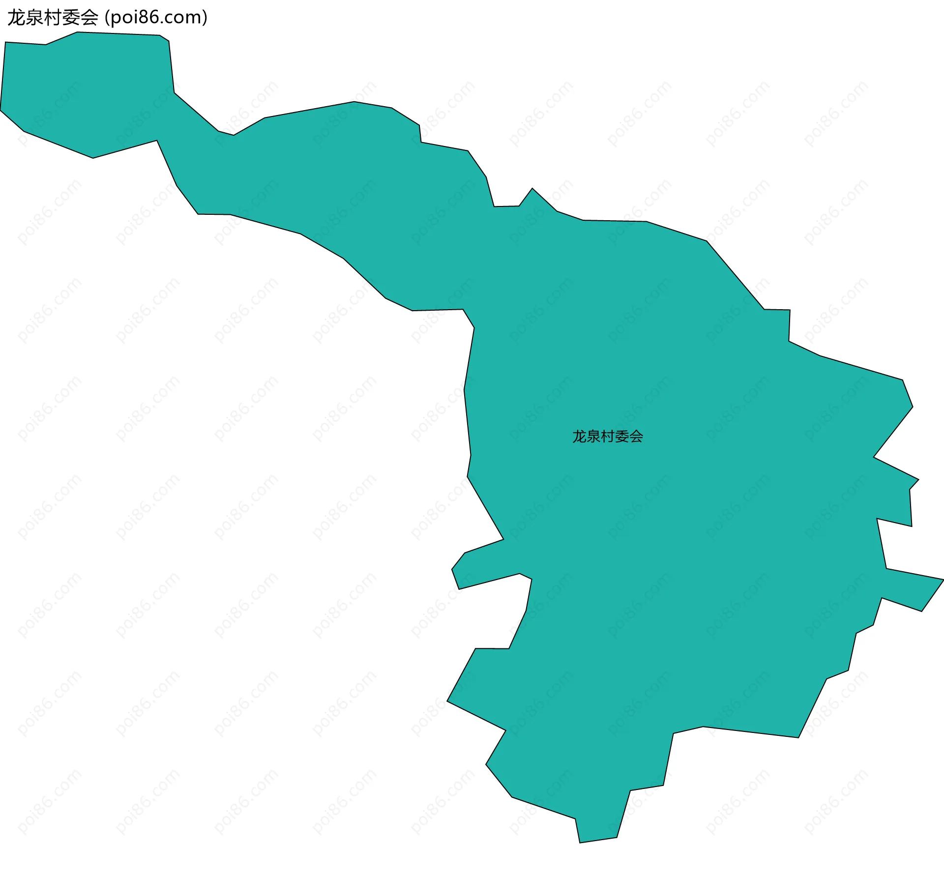 龙泉村委会边界地图