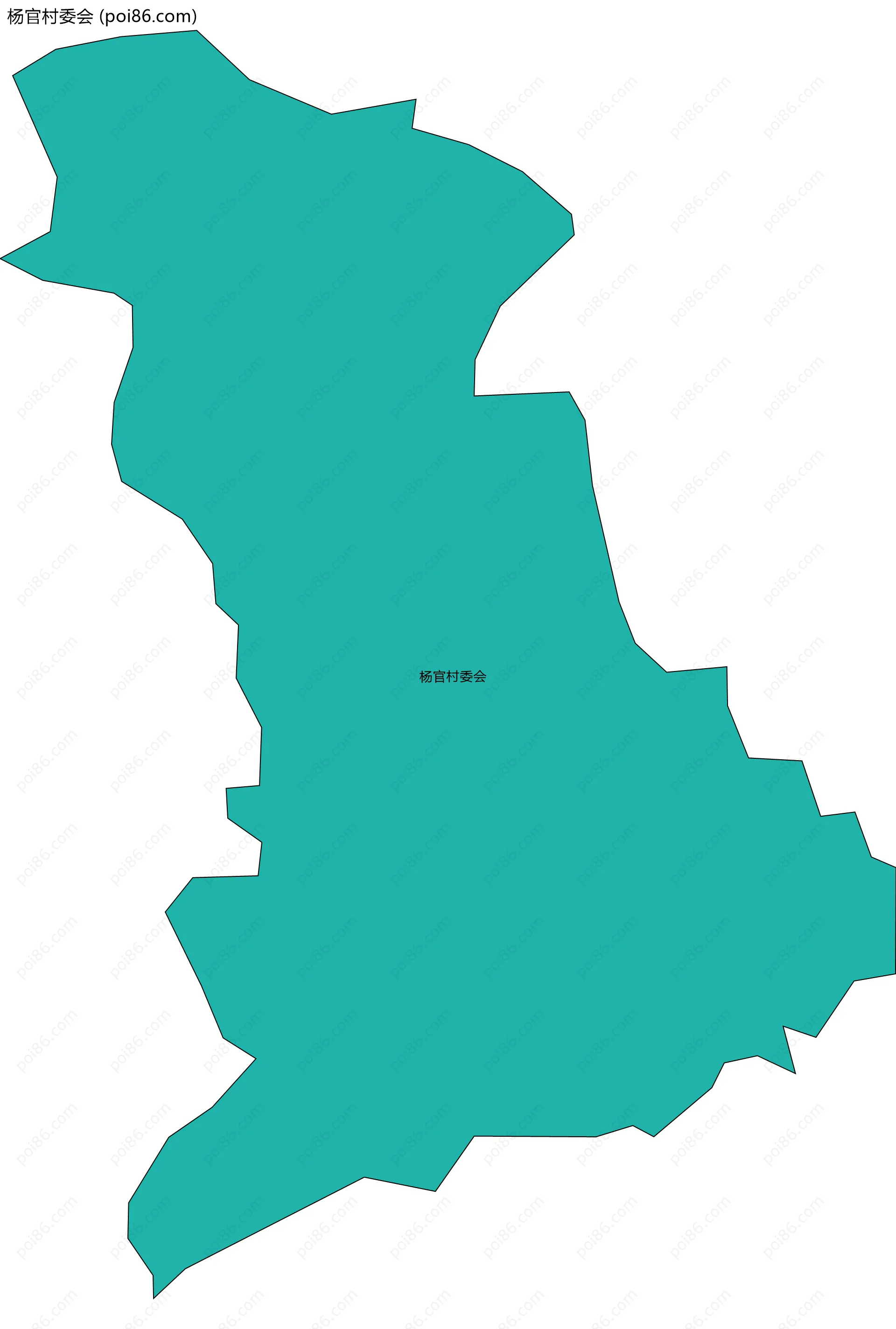 杨官村委会边界地图