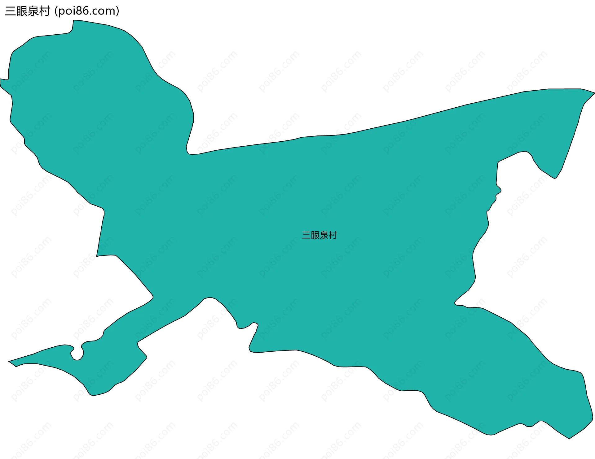 三眼泉村边界地图